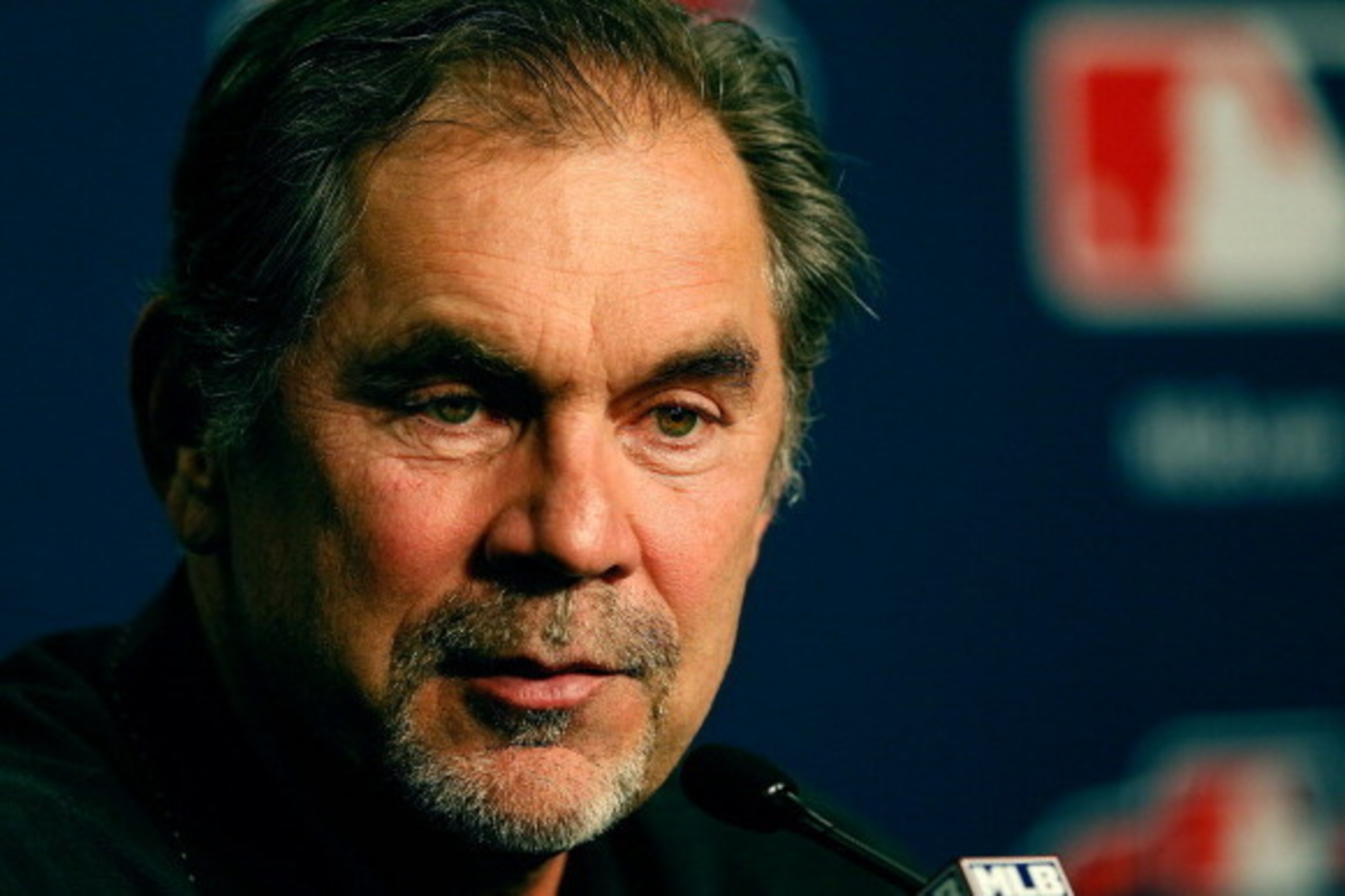 DETROIT, MI - OCTOBER 26:  Manager Bruce Bochy of the San Francisco Giants speaks with the media at Comerica Park on October 26, 2012 in Detroit, Michigan.  (Photo by Leon Halip/Getty Images)