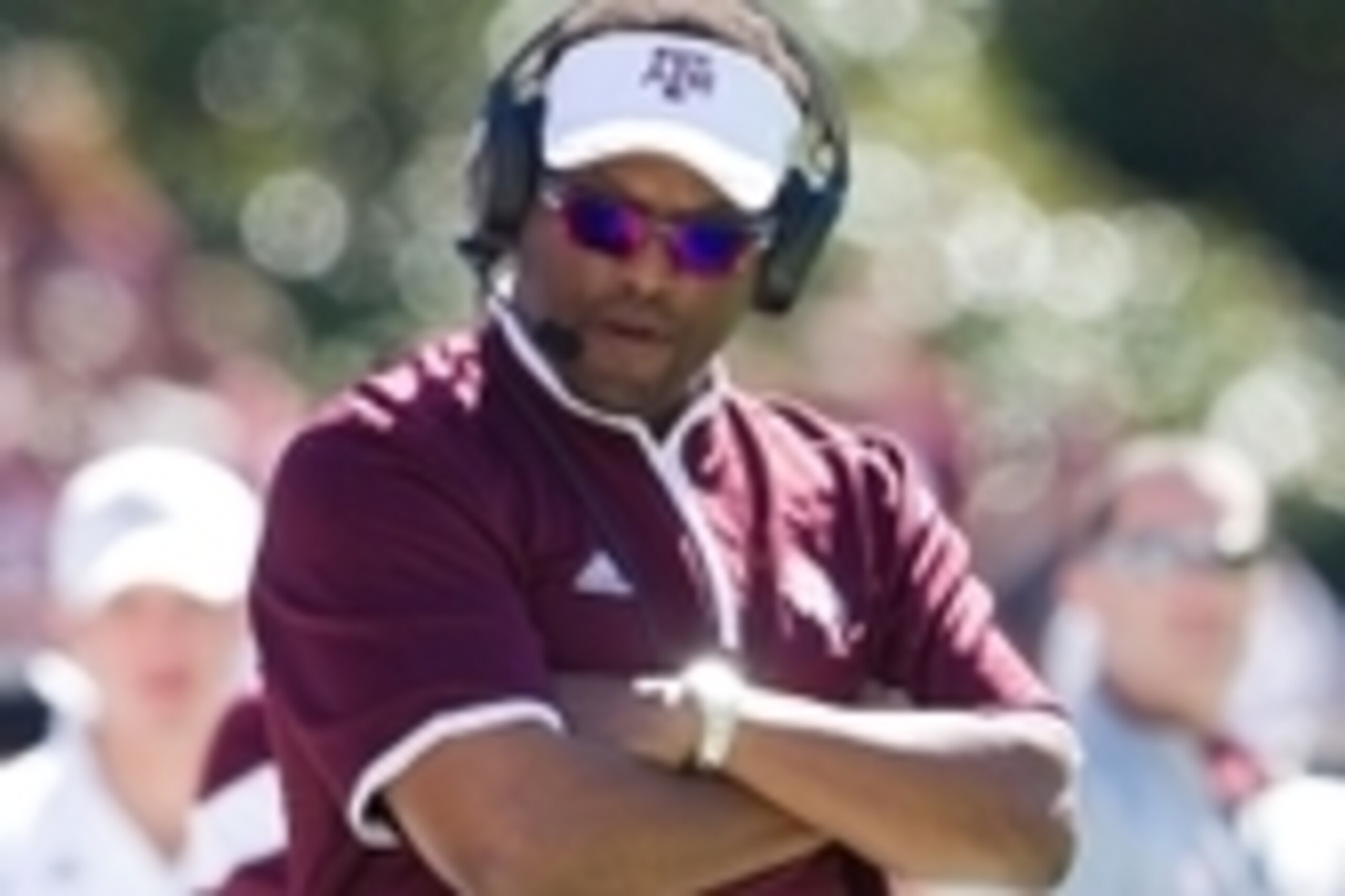 Oct 4, 2014; Starkville, MS, USA; Texas A&M Aggies head coach Kevin Sumlin during the game against the Mississippi State Bulldogs at Davis Wade Stadium. The Bulldogs defeated the Aggies 48-31. Mandatory Credit: Marvin Gentry-USA TODAY Sports Oct 4, 2014; Starkville, MS, USA; Texas A&M Aggies head coach Kevin Sumlin during the game against the Mississippi State Bulldogs at Davis Wade Stadium. The Bulldogs defeated the Aggies 48-31. Mandatory Credit: Marvin Gentry-USA TODAY Sports