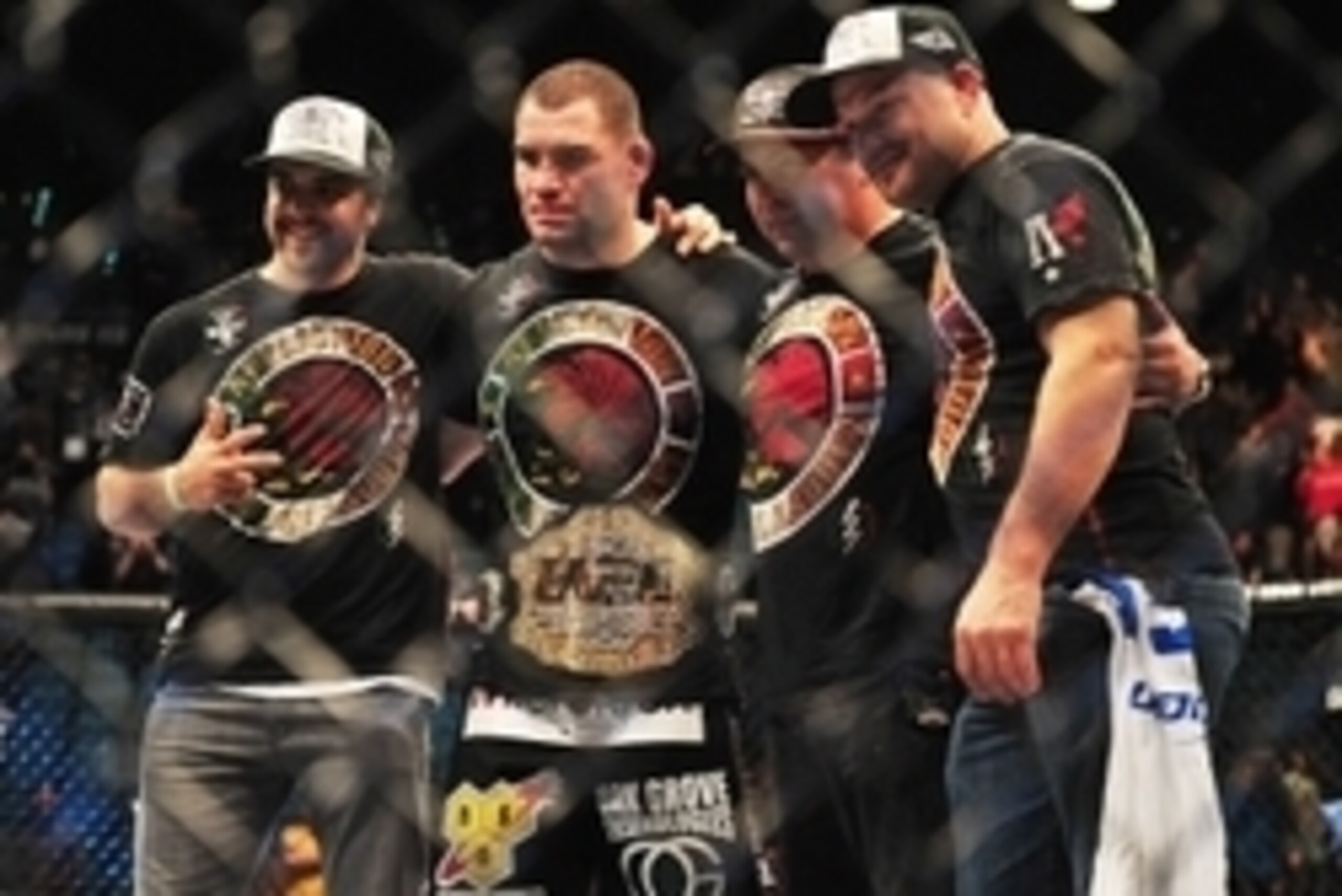 Dec 29, 2012; Las Vegas, NV, USA; Cain Velasquez poses for a photo after defeating Junior Dos Santos during UFC 155 at the MGM Grand Garden Arena. Mandatory Credit: Gary A. Vasquez-USA TODAY Sports