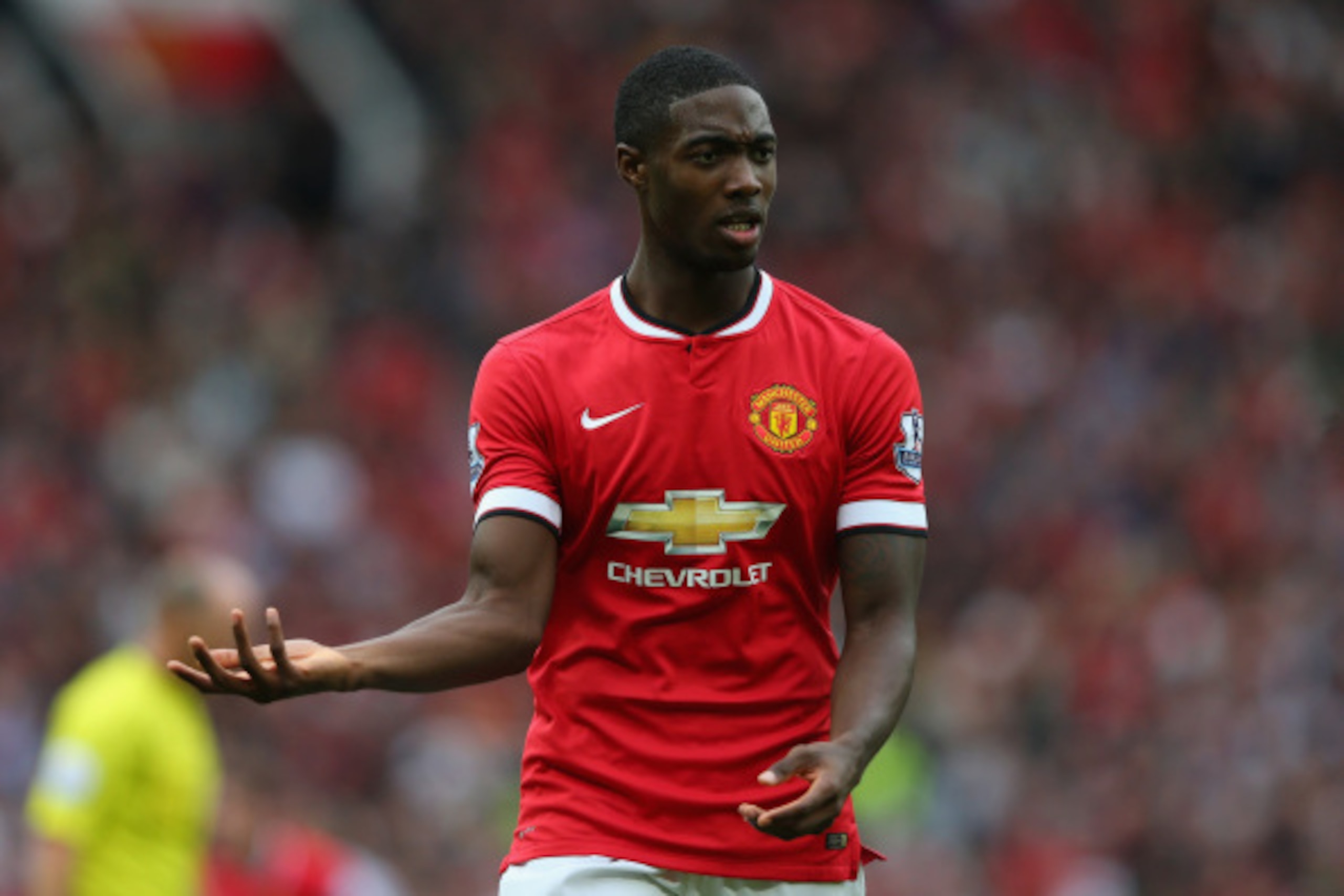 MANCHESTER, ENGLAND - AUGUST 16:  Tyler Blackett of Manchester United in action during the Barclays Premier League match between Manchester United and Swansea City at Old Trafford on August 16, 2014 in Manchester, England.  (Photo by Alex Livesey/Getty Im