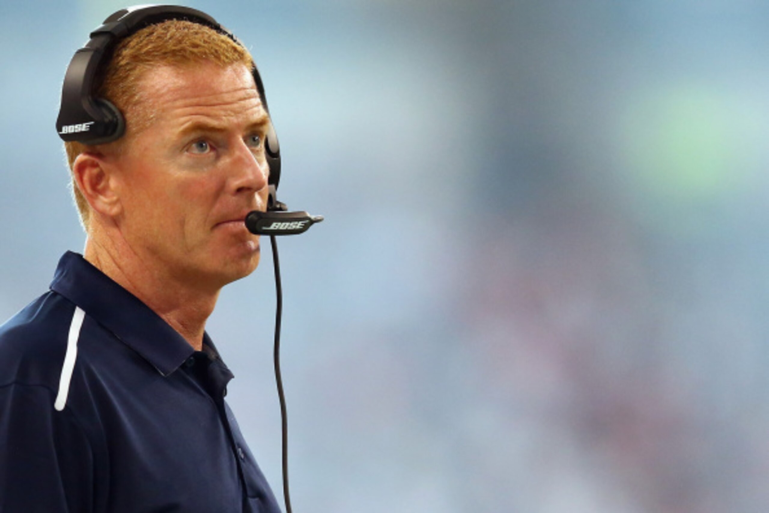 ARLINGTON, TX - SEPTEMBER 07:  Head coach Jason Garrett of the Dallas Cowboys during play against the San Francisco 49ers at AT&T Stadium on September 7, 2014 in Arlington, Texas.  (Photo by Ronald Martinez/Getty Images)