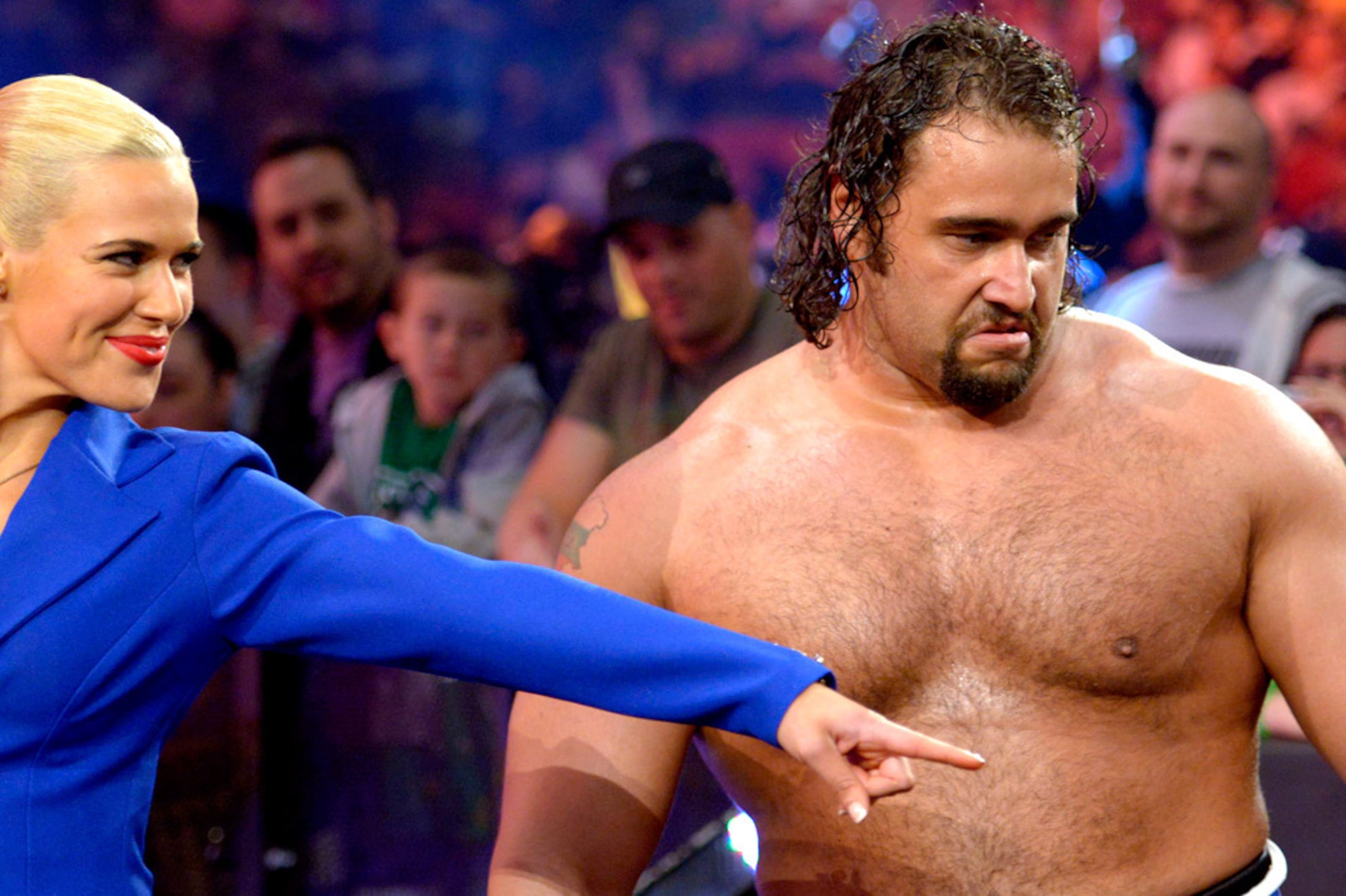 Lana instructs Rusev.