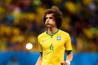 BRASILIA, BRAZIL - JULY 12:  David Luiz of Brazil reacts during the 2014 FIFA World Cup Brazil Third Place Playoff match between Brazil and the Netherlands at Estadio Nacional on July 12, 2014 in Brasilia, Brazil.  (Photo by Jamie McDonald/Getty Images)