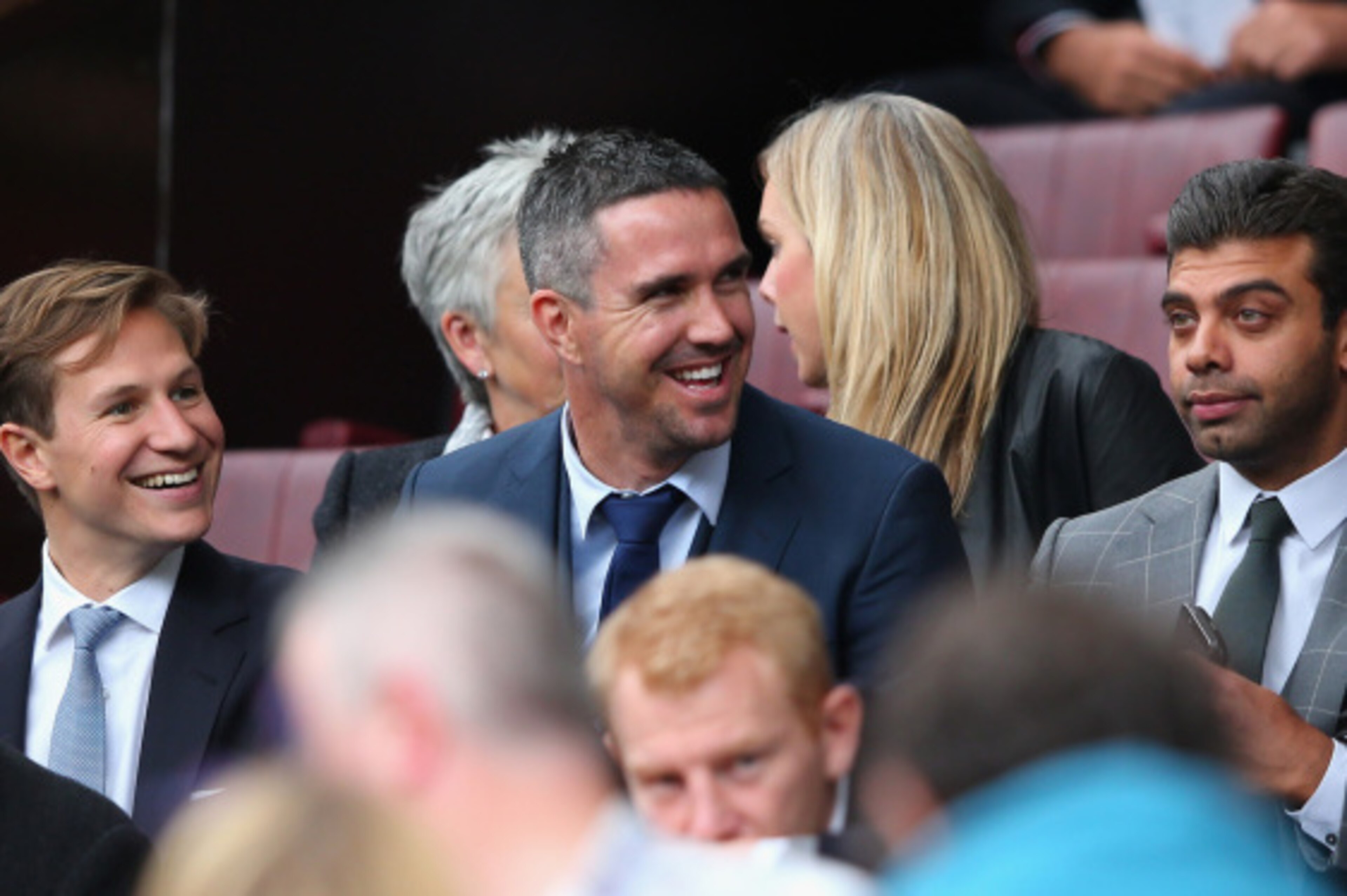 MANCHESTER, ENGLAND - SEPTEMBER 14:  Cricketer Kevin Pietersen looks on during the Barclays Premier League match between Manchester United and Queens Park Rangers at Old Trafford on September 14, 2014 in Manchester, England.  (Photo by Alex Livesey/Getty 