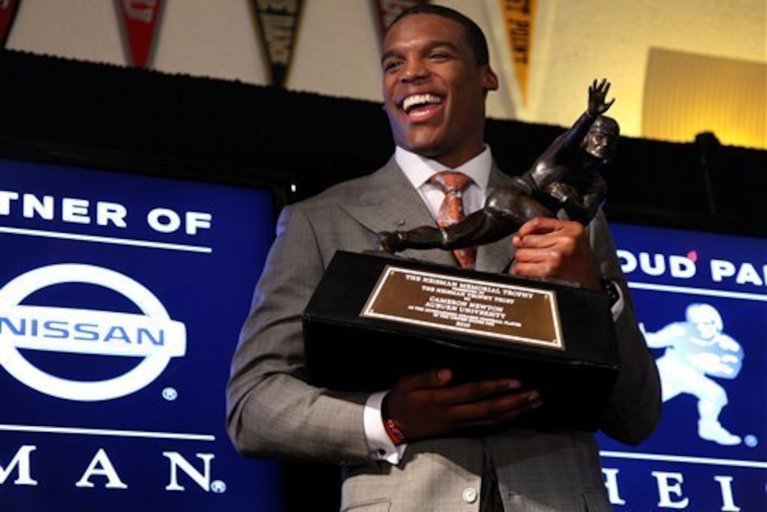 After taking his talents to Auburn, Cam Newton won the 2010 Heisman Trophy.