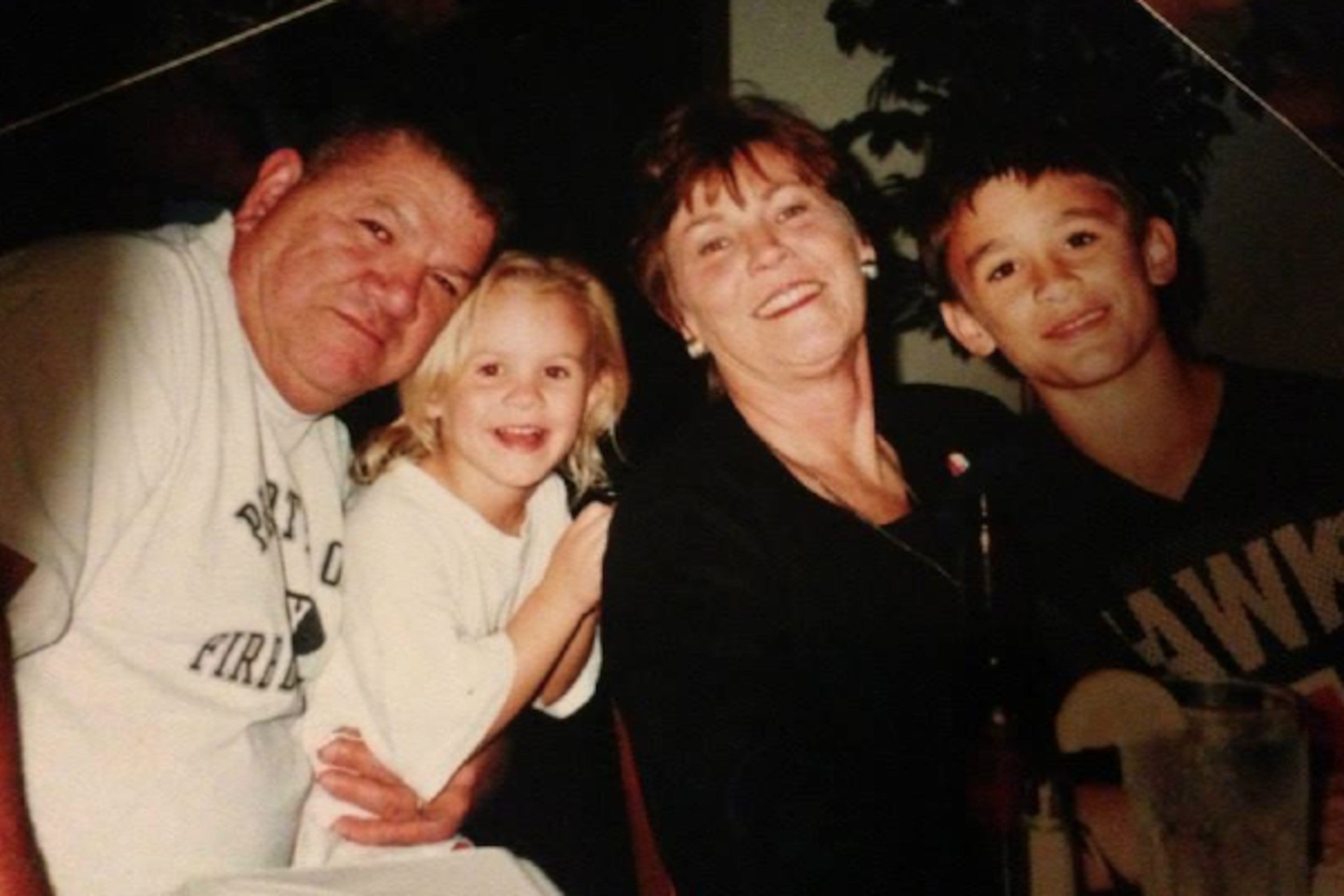 Grandpa Irvin, sister Jade, Grandma Bonita and Dylan Favre. Grandpa Irvin, sister Jade, Grandma Bonita and Dylan Favre.