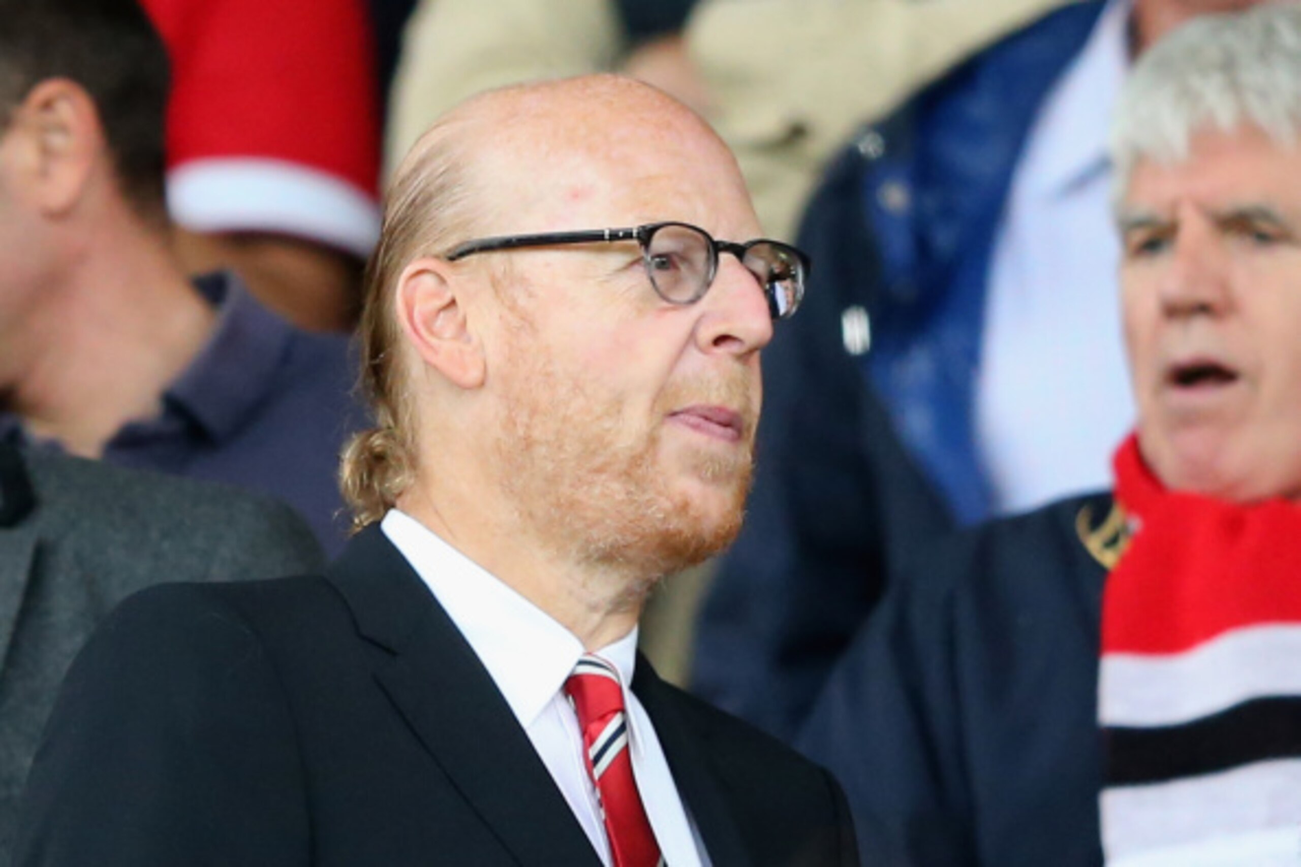 MANCHESTER, ENGLAND - AUGUST 16:  Joint Manchester United Chairman Avram Glazer looks on prior to the Barclays Premier League match between Manchester United and Swansea City at Old Trafford on August 16, 2014 in Manchester, England.  (Photo by Alex Lives