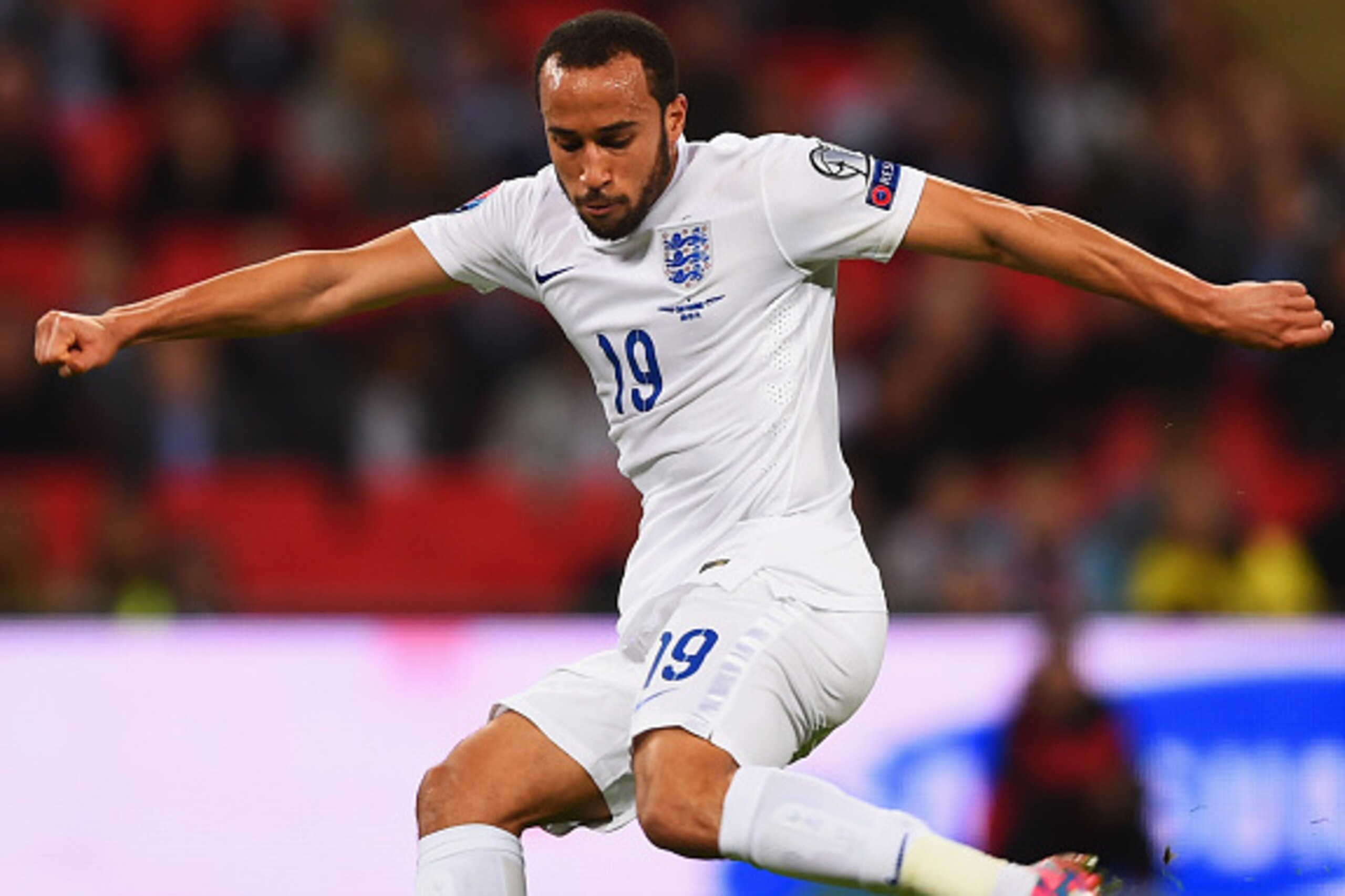LONDON, ENGLAND - OCTOBER 09: Andros Townsend of England in action during the EURO 2016 Group E Qualifying match between England and San Marino at Wembley Stadium on October 9, 2014 in London, England. (Photo by Laurence Griffiths/Getty Images) LONDON, ENGLAND - OCTOBER 09: Andros Townsend of England in action during the EURO 2016 Group E Qualifying match between England and San Marino at Wembley Stadium on October 9, 2014 in London, England. (Photo by Laurence Griffiths/Getty Images)
