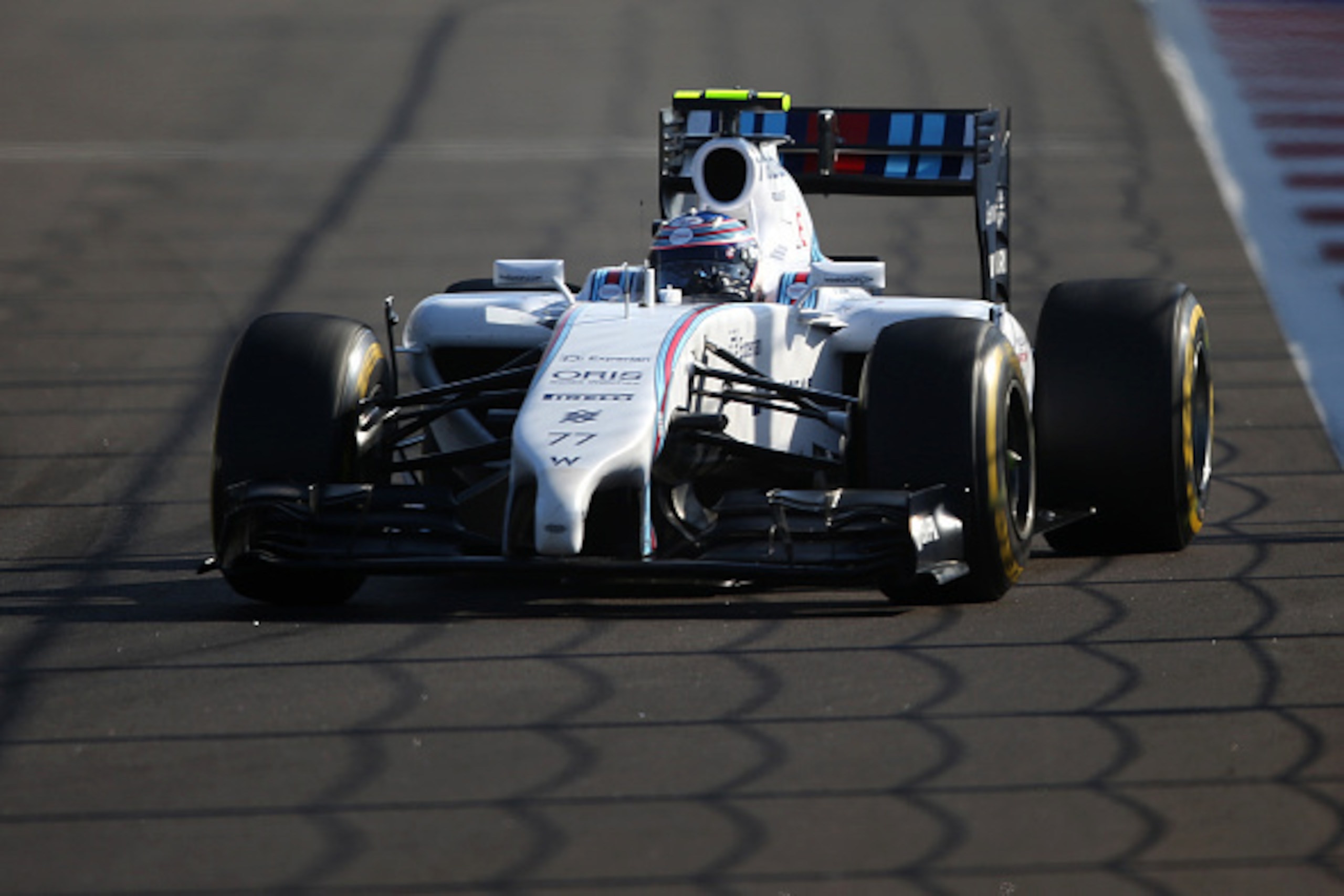 SOCHI, RUSSIA - OCTOBER 12:  Valtteri Bottas of Finland and Williams drives during the Russian Formula One Grand Prix at Sochi Autodrom on October 12, 2014 in Sochi, Russia.  (Photo by Clive Mason/Getty Images)