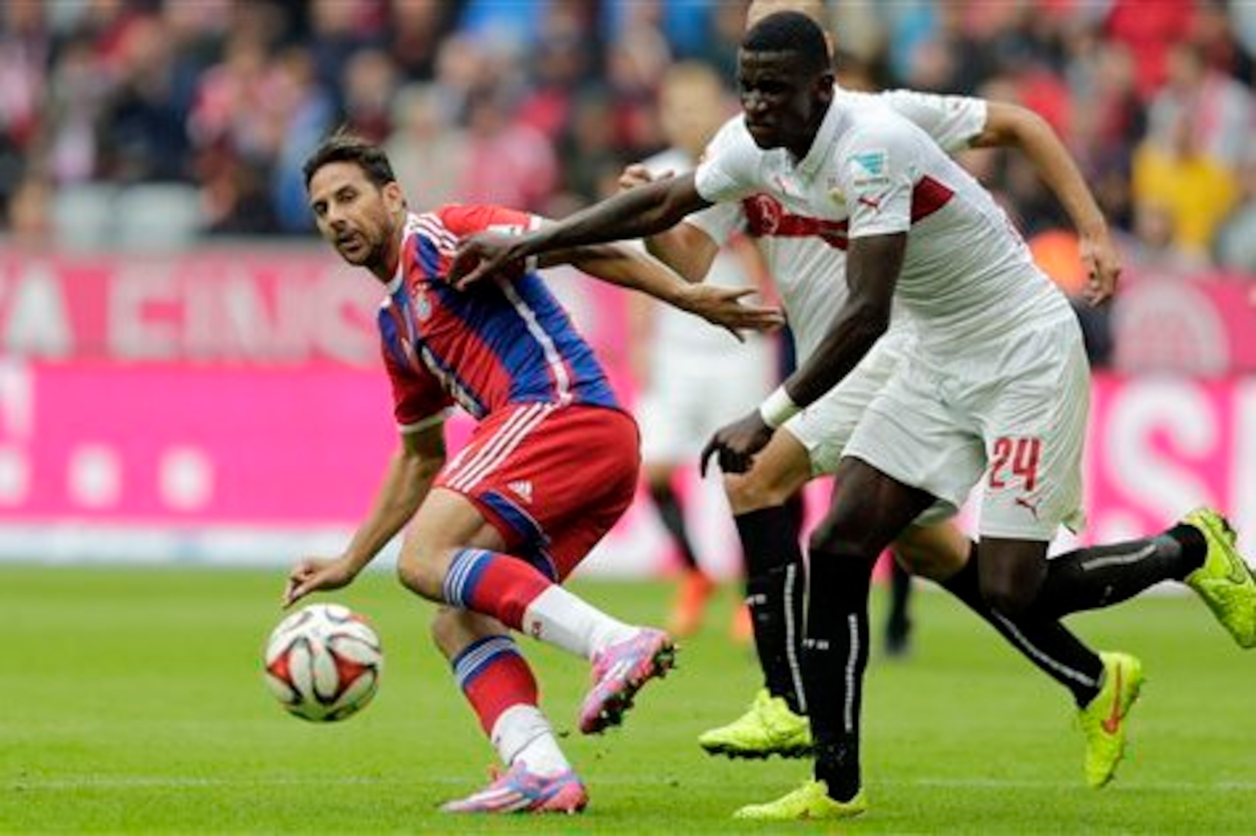 Rudiger in action against Bayern Munich.