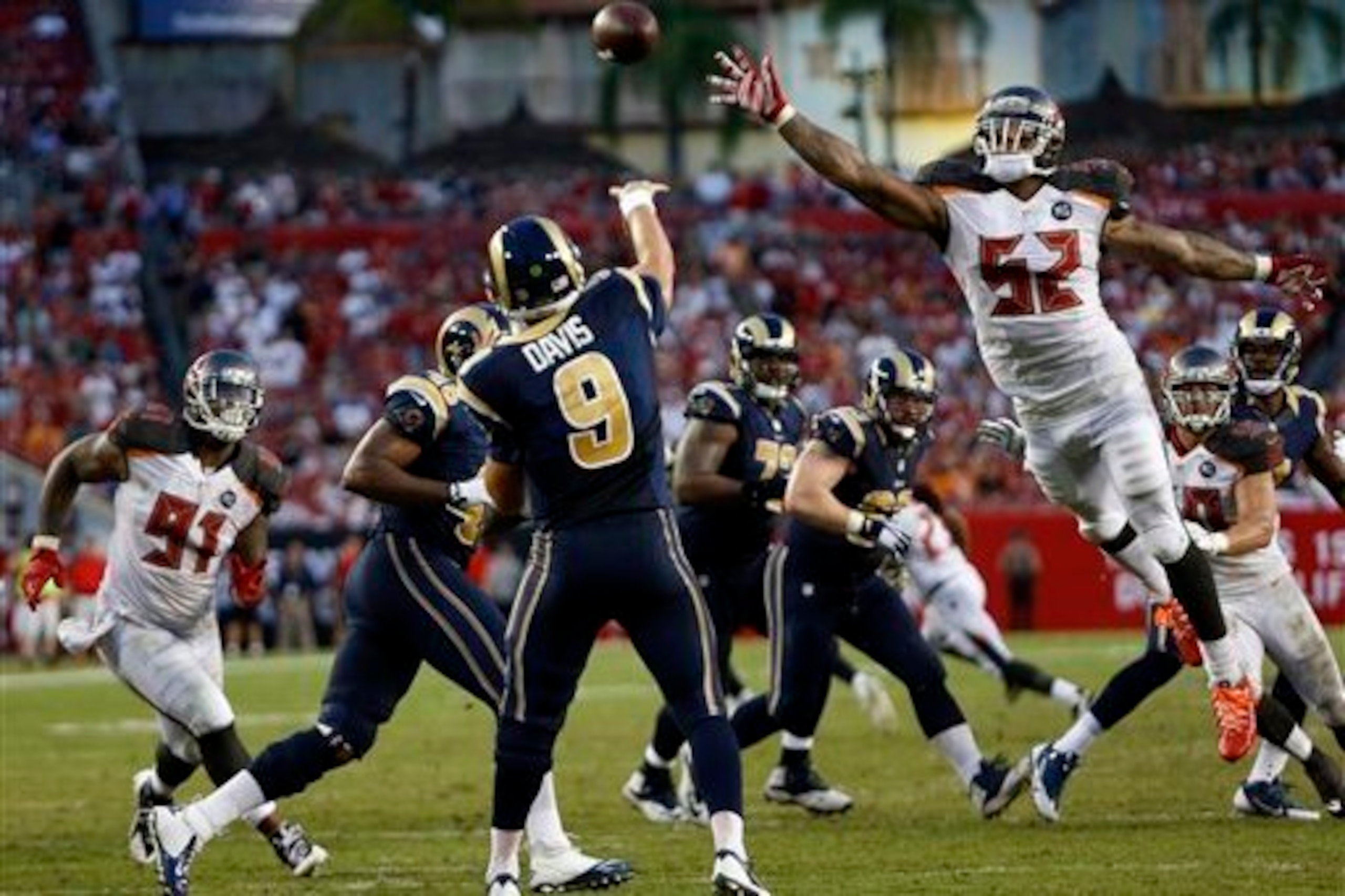 Davis looked best against the Tampa Bay Buccaneers. Davis looked best against the Tampa Bay Buccaneers.
