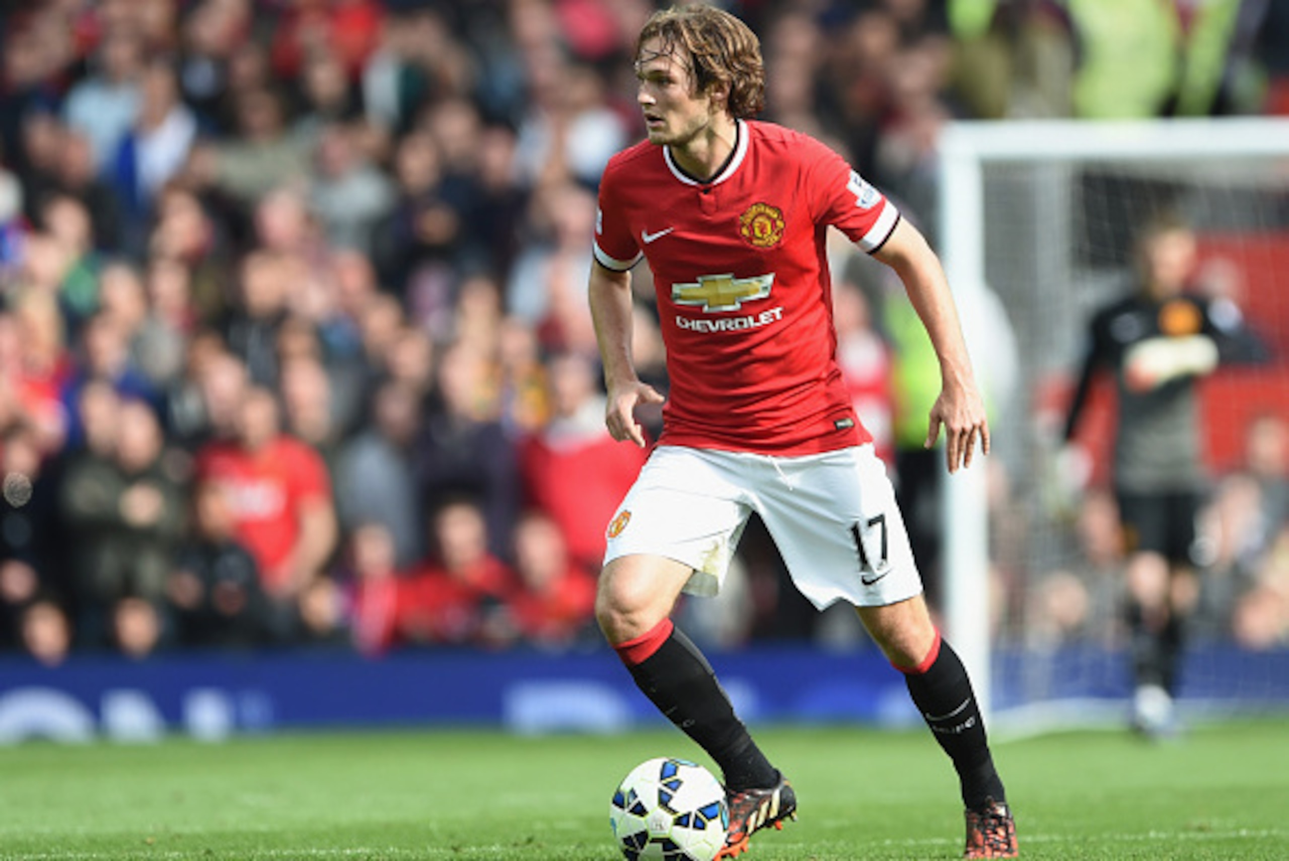 MANCHESTER, ENGLAND - OCTOBER 05: Daley Blind of Manchester United in action during the Barclays Premier League match between Manchester United and Everton at Old Trafford on October 5, 2014 in Manchester, England.  (Photo by Michael Regan/Getty Images)