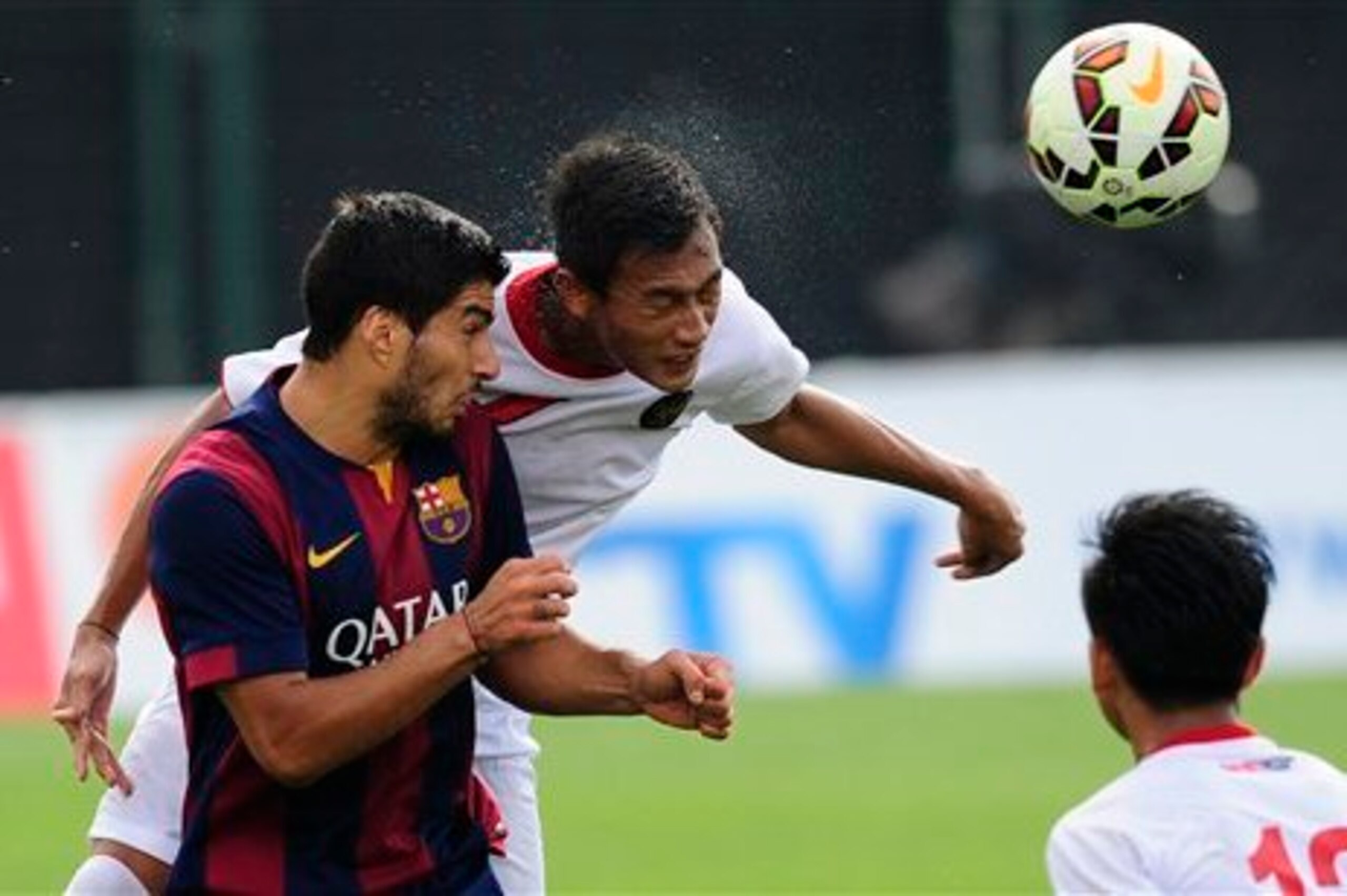 Suarez playing for Barca B.