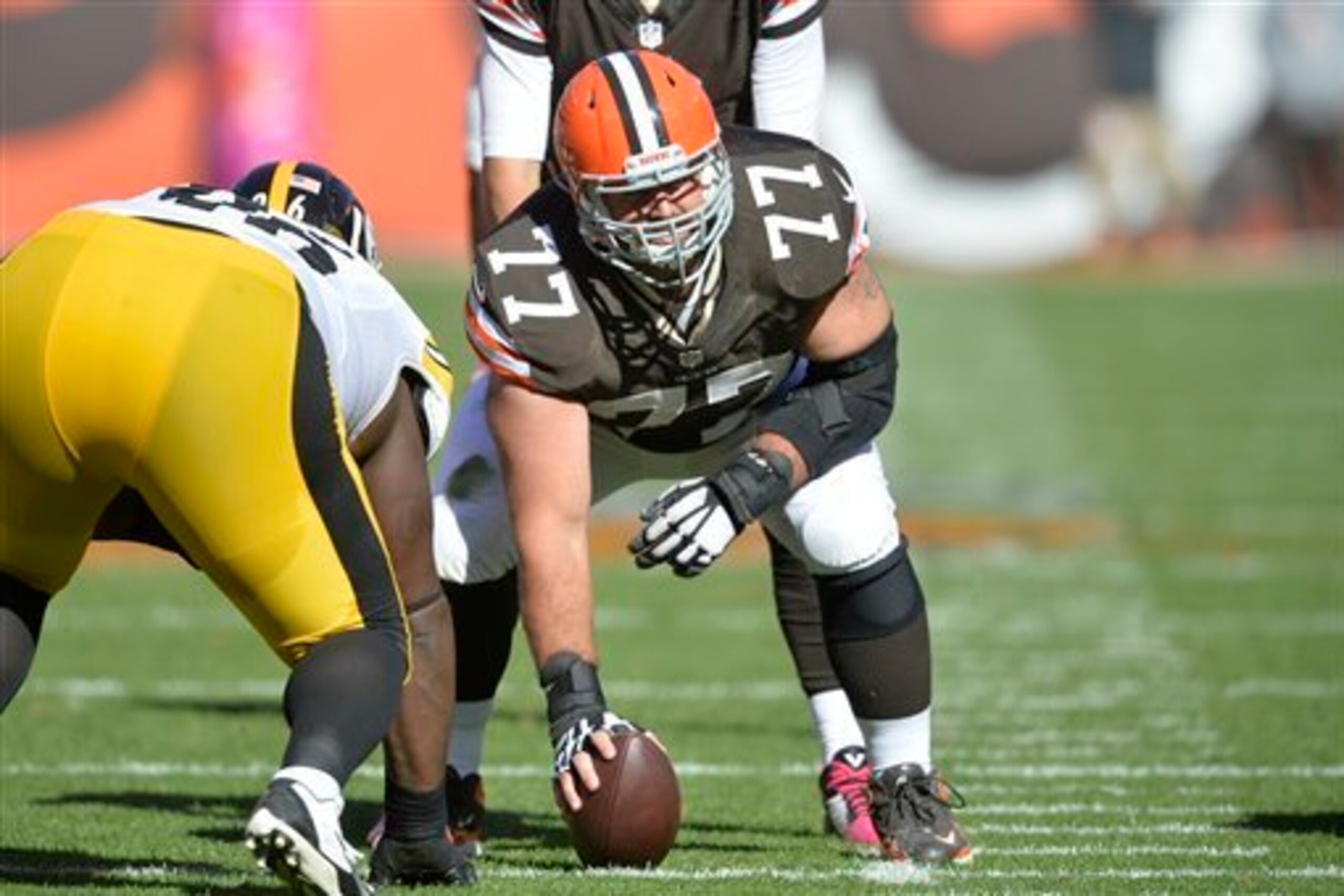 Right guard John Greco moved to center after Mack was injured on Sunday; it is as yet unknown if he will reprise the role in Week 7. Right guard John Greco moved to center after Mack was injured on Sunday; it is as yet unknown if he will reprise the role in Week 7.