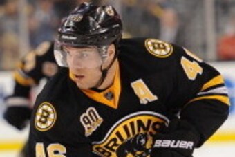 BOSTON, MA - APRIL 5: David Krejci #46 of the Boston Bruins skates against the Philadelphia Flyers at the TD Garden on April 5, 2014 in Boston, Massachusetts. (Photo by Brian Babineau/NHLI via Getty Images)