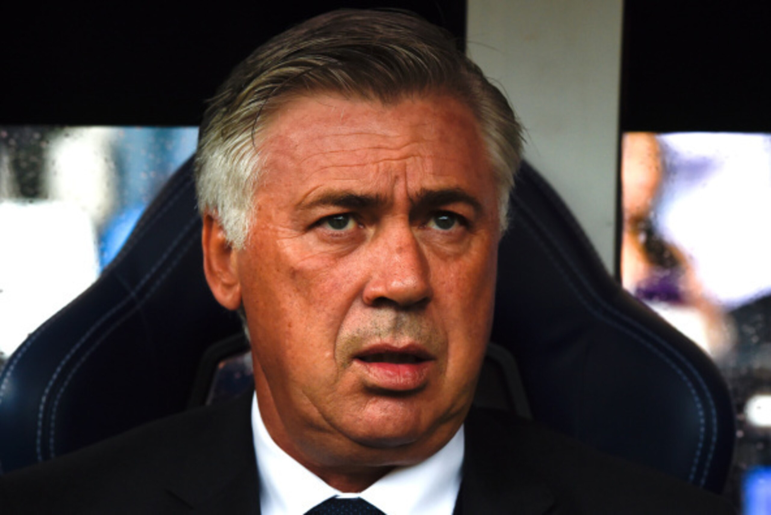 LA CORUNA, SPAIN - SEPTEMBER 20:  Head Coach Carlo Ancelotti of Real Madrid CF looks on during the La Liga match between RC Deportivo La Coruna and Real Madrid CF at Riazor Stadium on September 20, 2014 in La Coruna, Spain.  (Photo by David Ramos/Getty Im