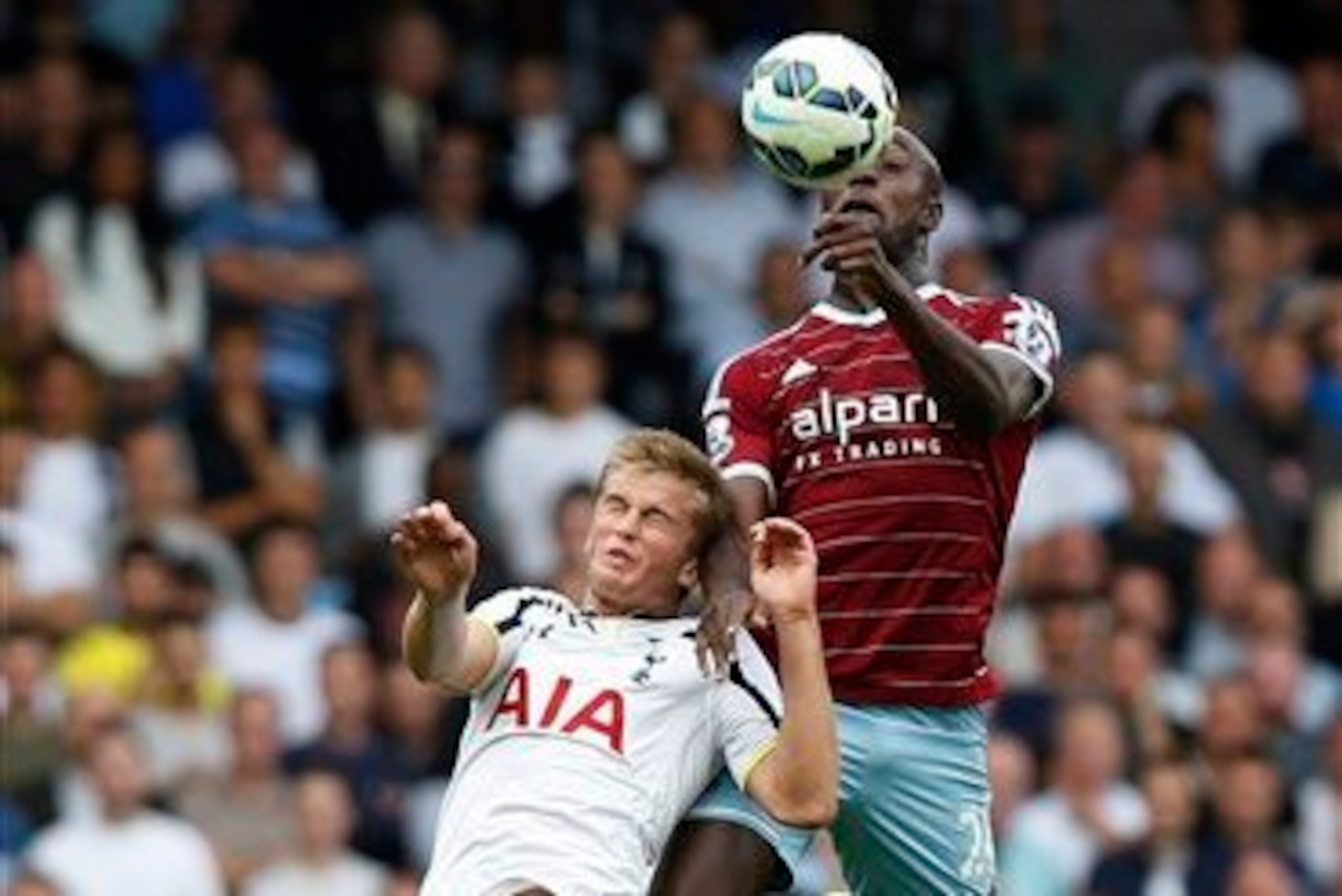 Dier had it tough early on against West Ham as he dealt with experienced Premier League attackers like Carlton Cole.
