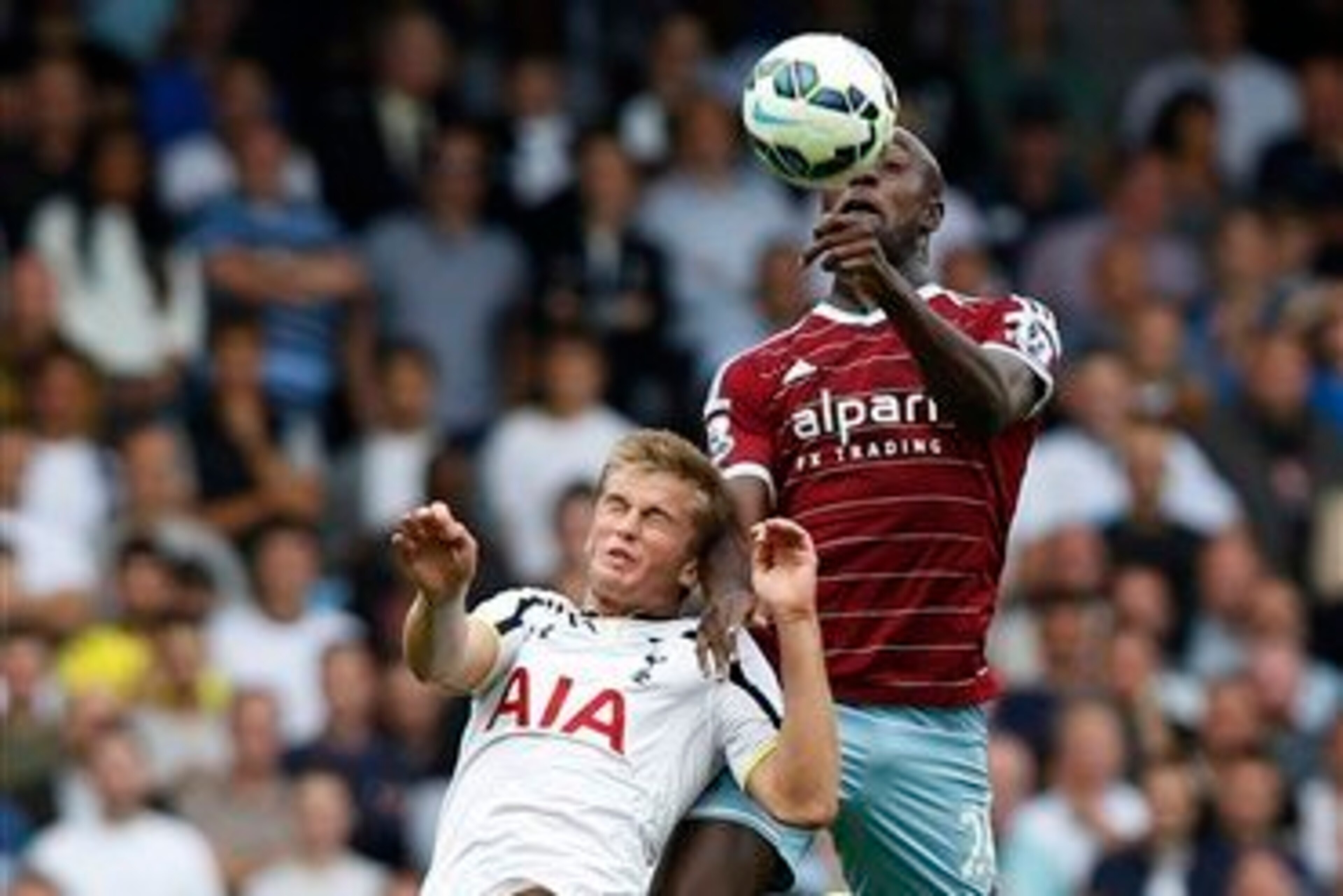 Dier had it tough early on against West Ham as he dealt with experienced Premier League attackers like Carlton Cole.