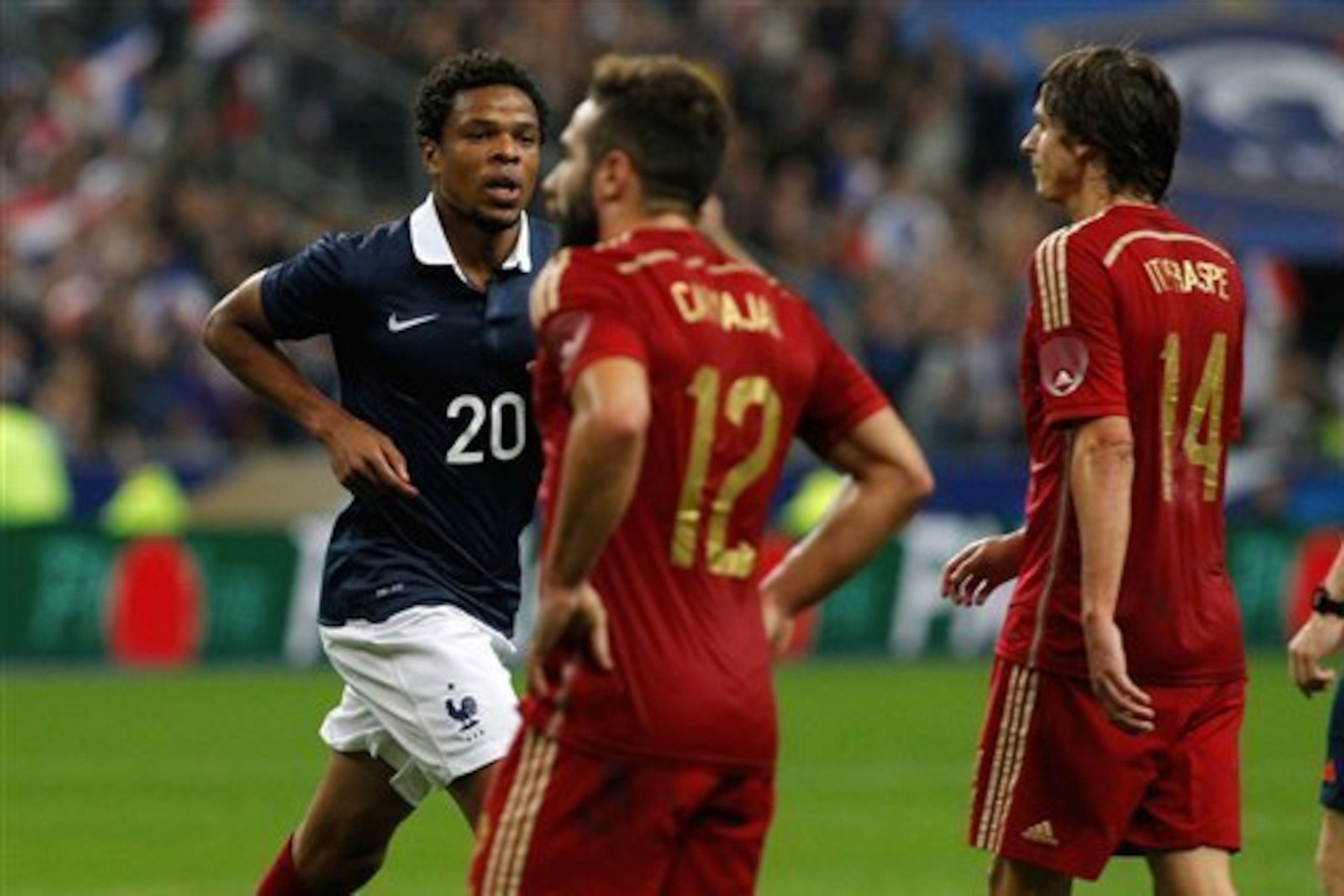 Remy scores against Spain.
