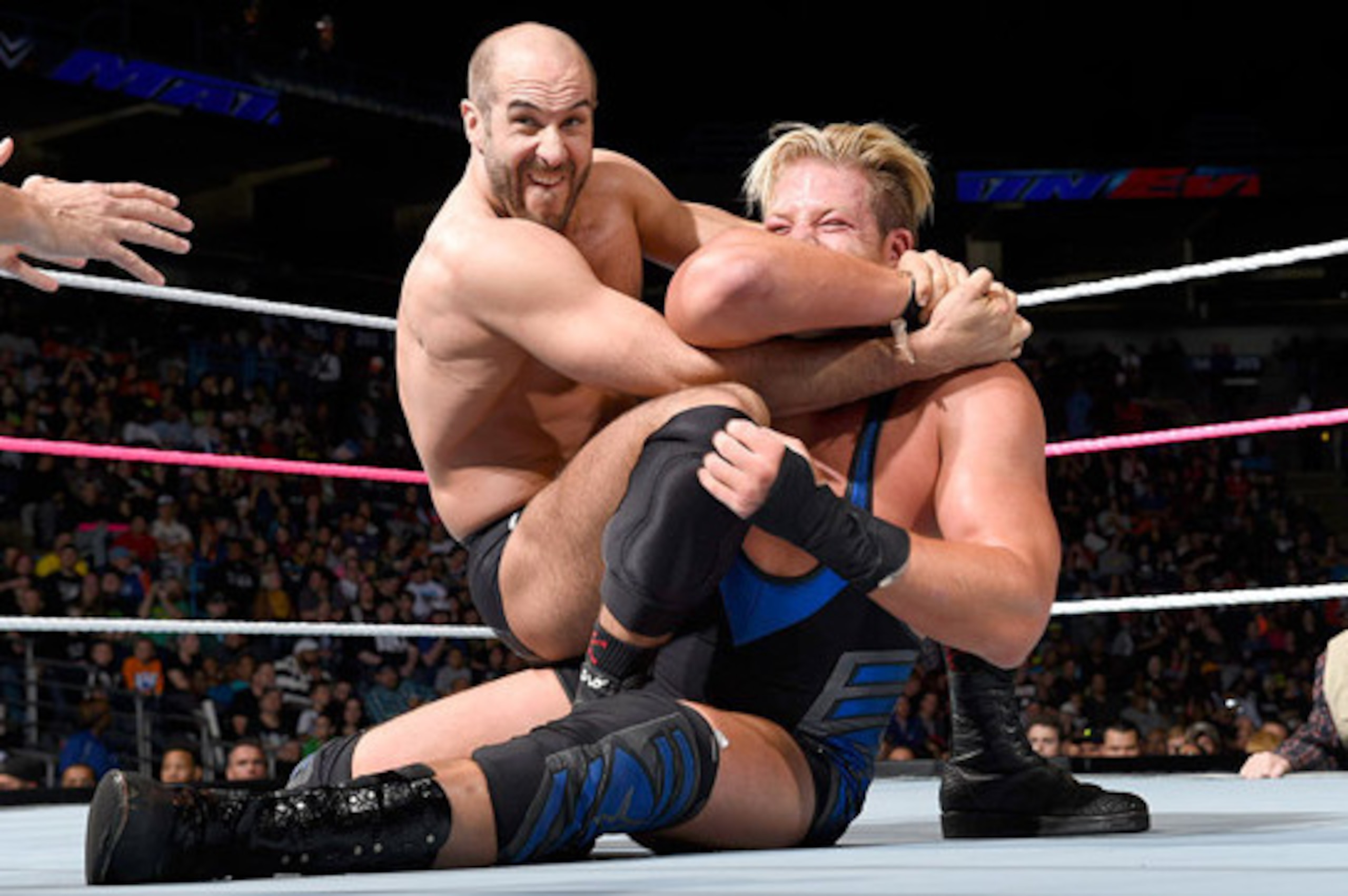 Cesaro battles Jack Swagger on Main Event.