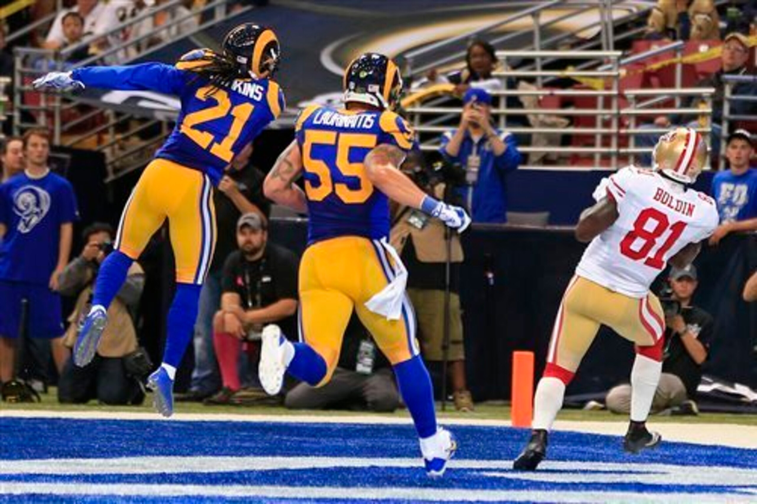 Boldin was able to slip behind St. Louis' defense for a critical score in the third quarter.