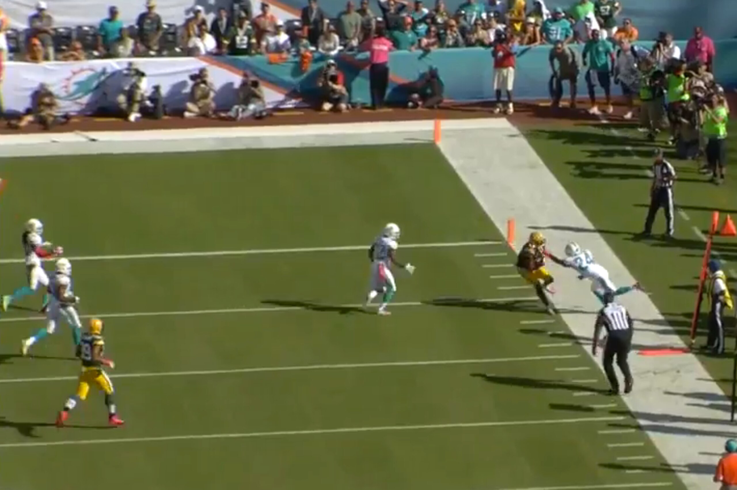 Finnegan's bad tackle attempt basically sealed Miami's loss.
