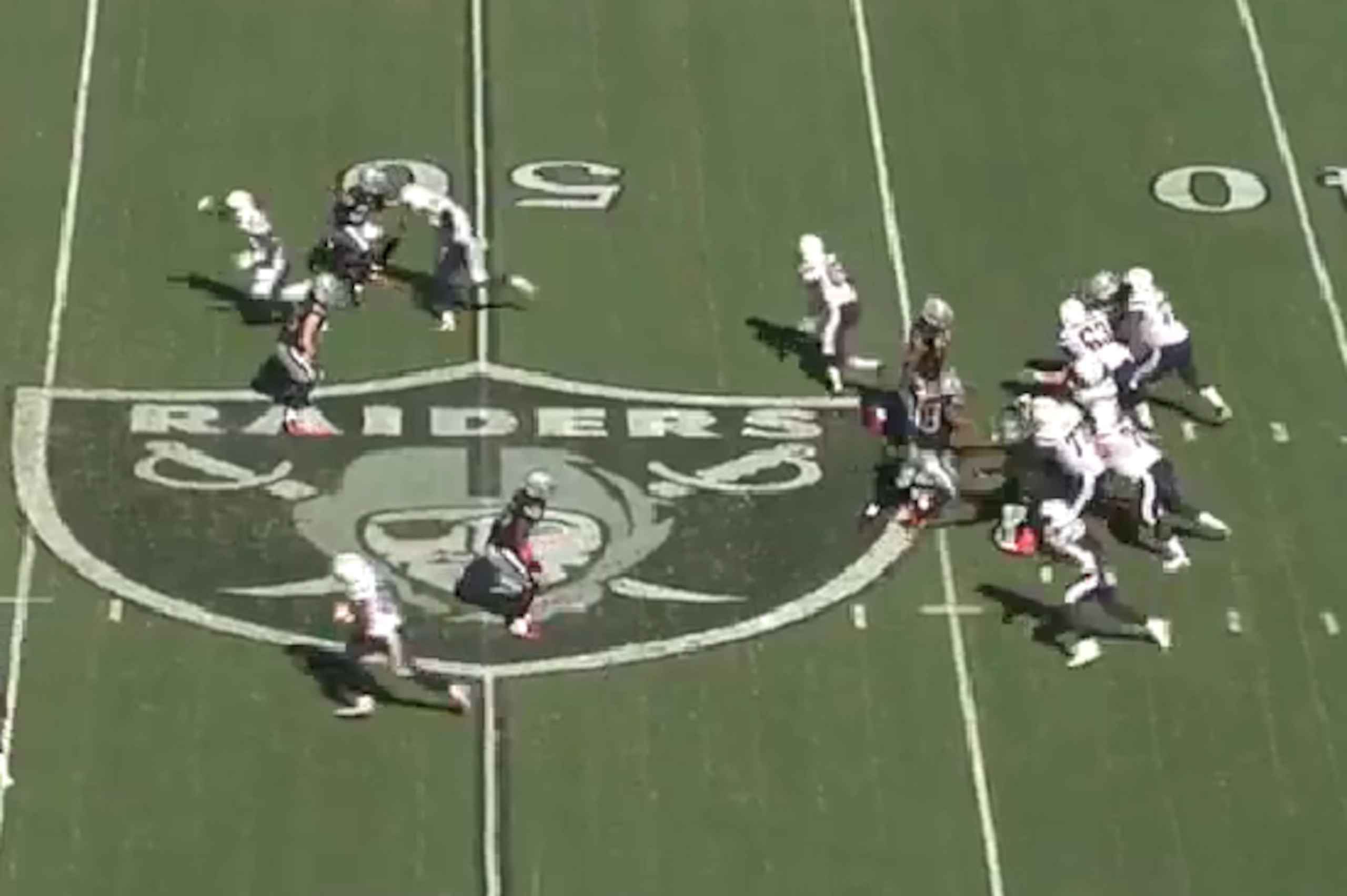 Floyd and Allen stretch Oakland's defense thanks to the play call allowing for a clean release.
