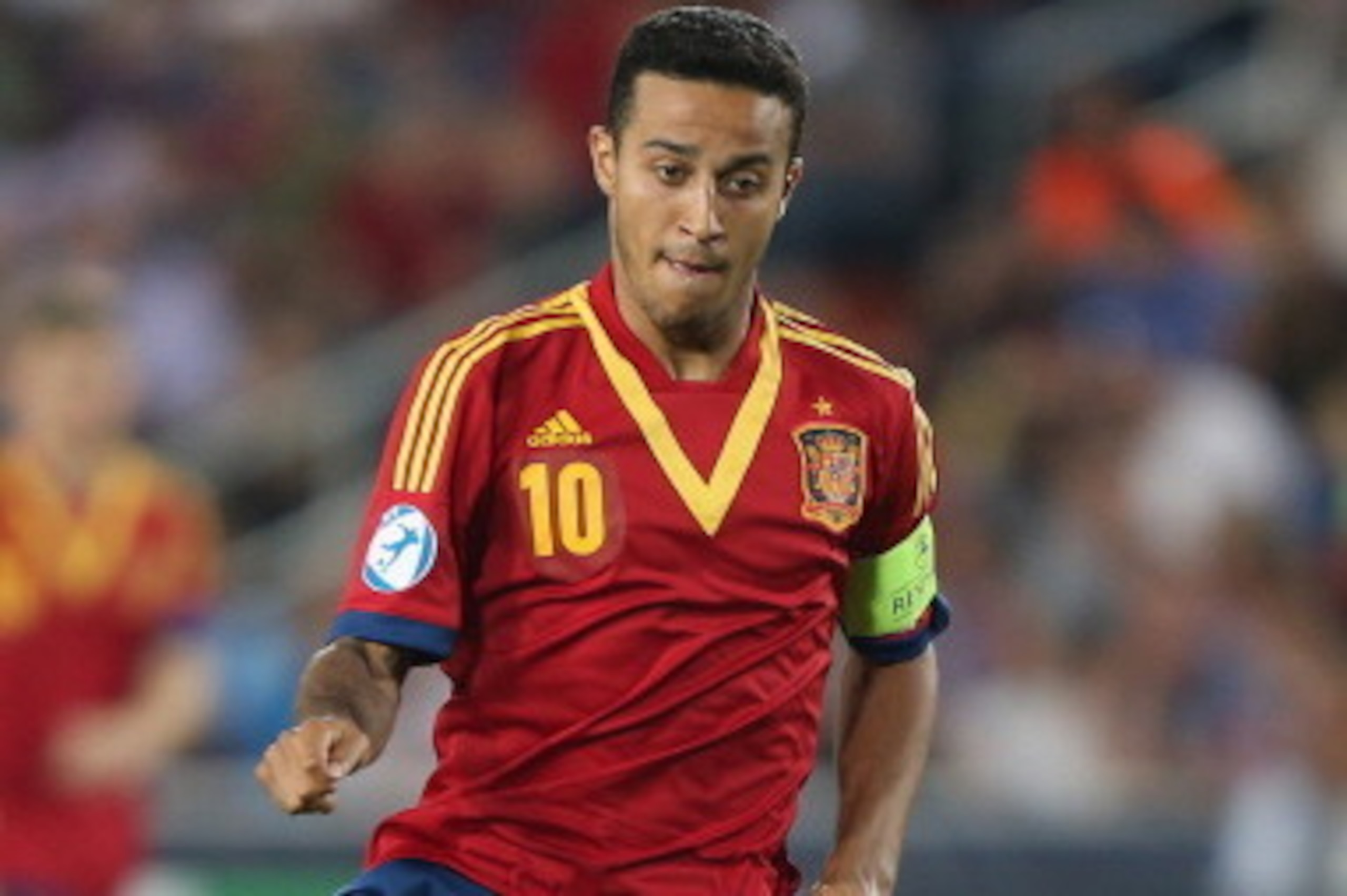 JERUSALEM, ISRAEL - JUNE 18:  Thiago Alcantara of Spain during the UEFA European U21 Championships Final match between Spain and Italy at Teddy Stadium on June 18, 2013 in Jerusalem, Israel.  (Photo by Ian Walton/Getty Images)
