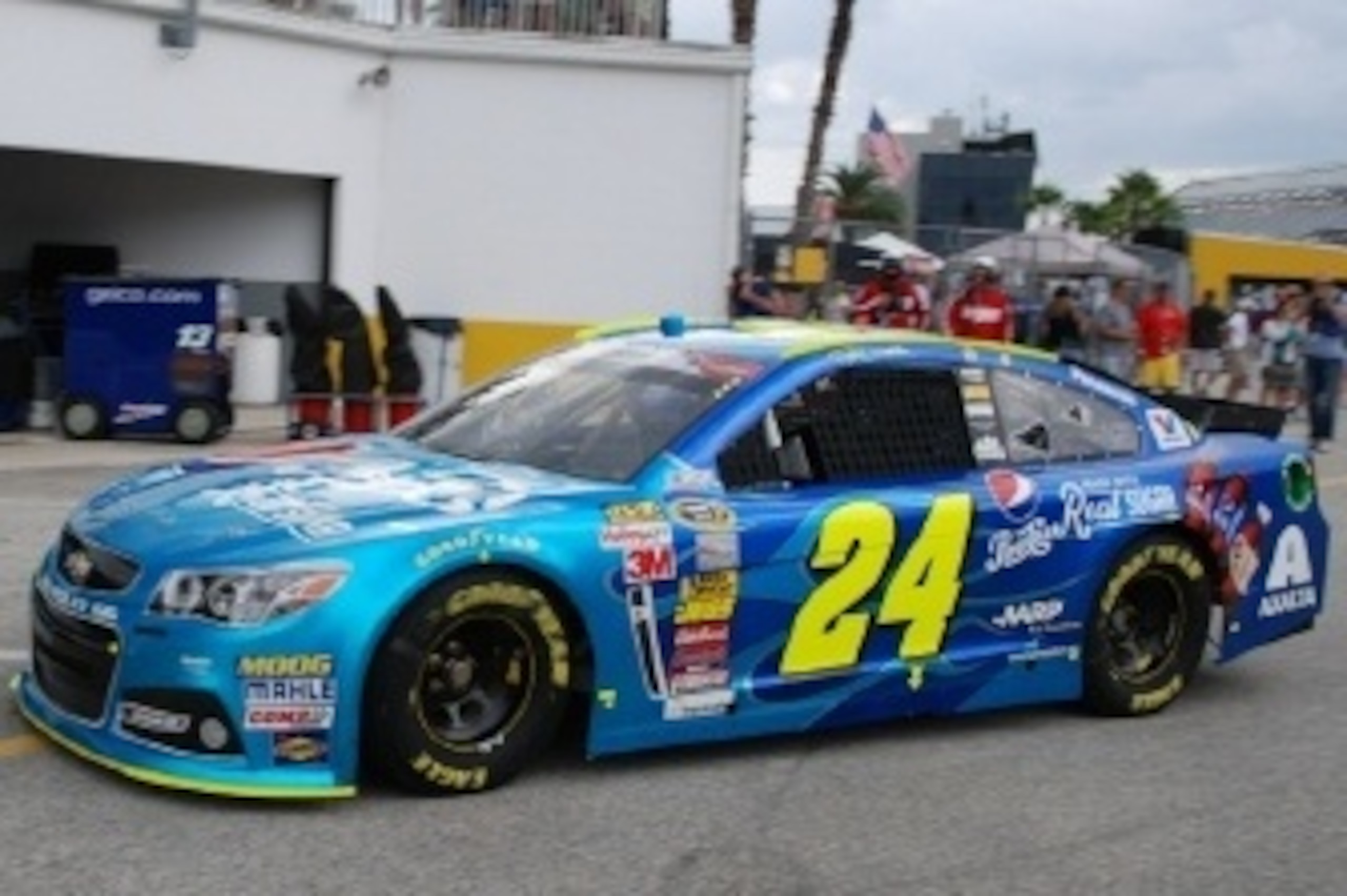 Jeff Gordon during practice at Daytona.