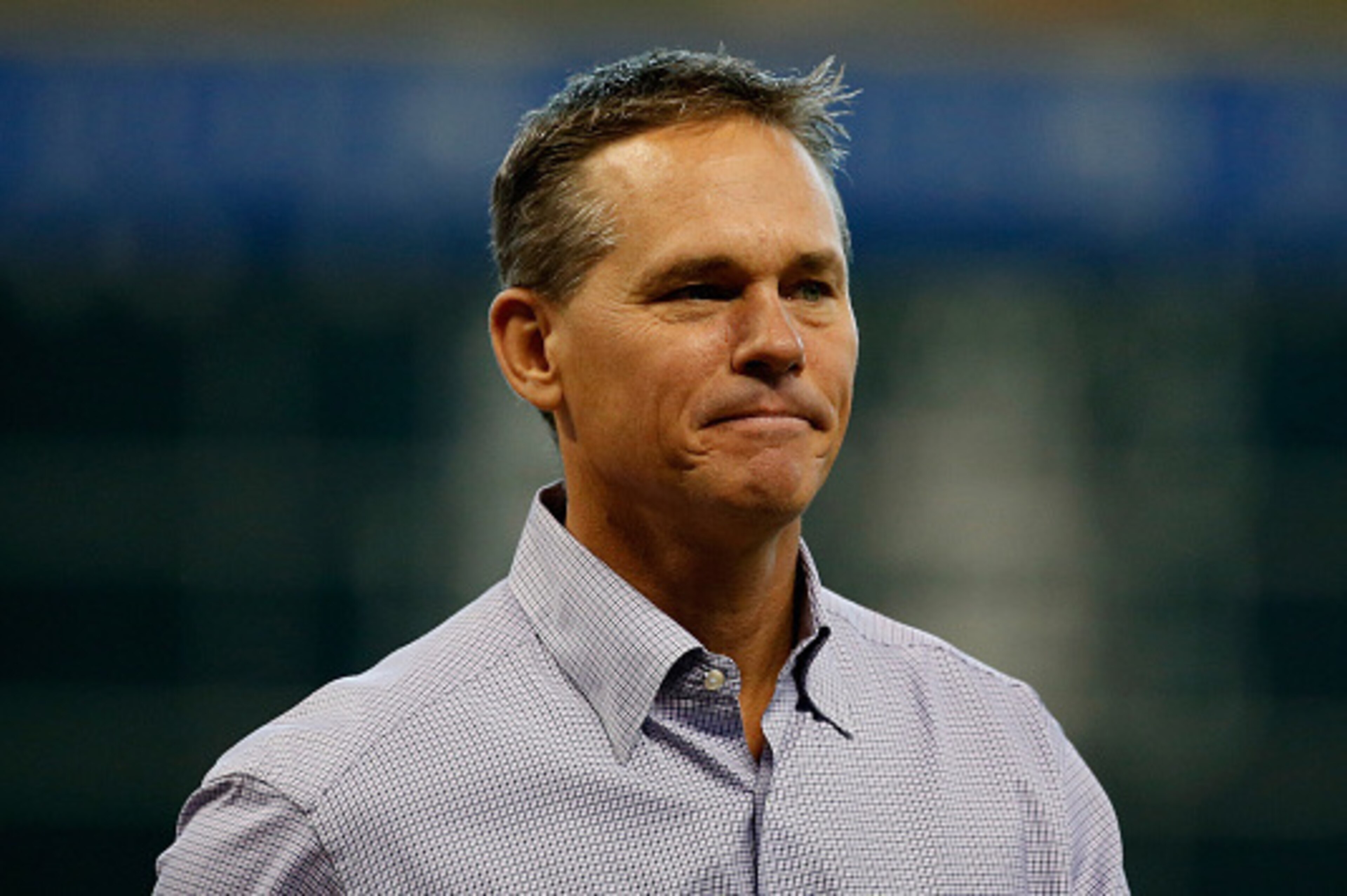 HOUSTON, TX - SEPTEMBER 21:  Former Houston Astros player Craig Biggio walks across the infield prior to the start of the game against the Seattle Mariners at Minute Maid Park on September 21, 2014 in Houston, Texas.  (Photo by Scott Halleran/Getty Images