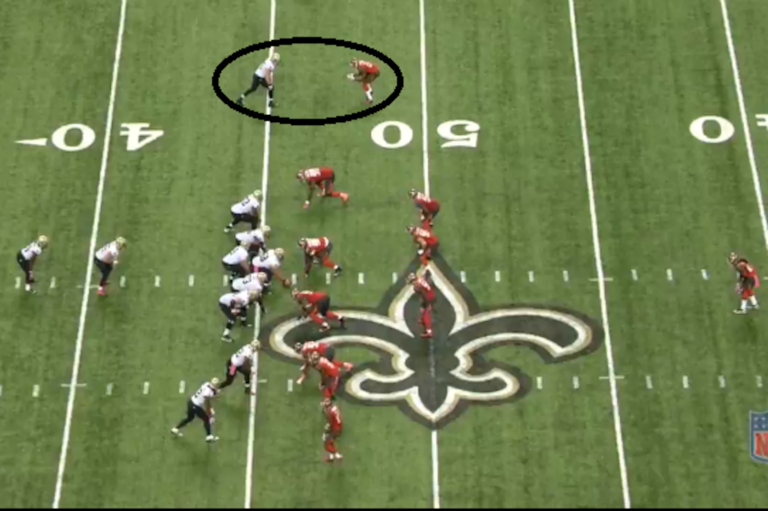 Saints' alignment with Hill out wide