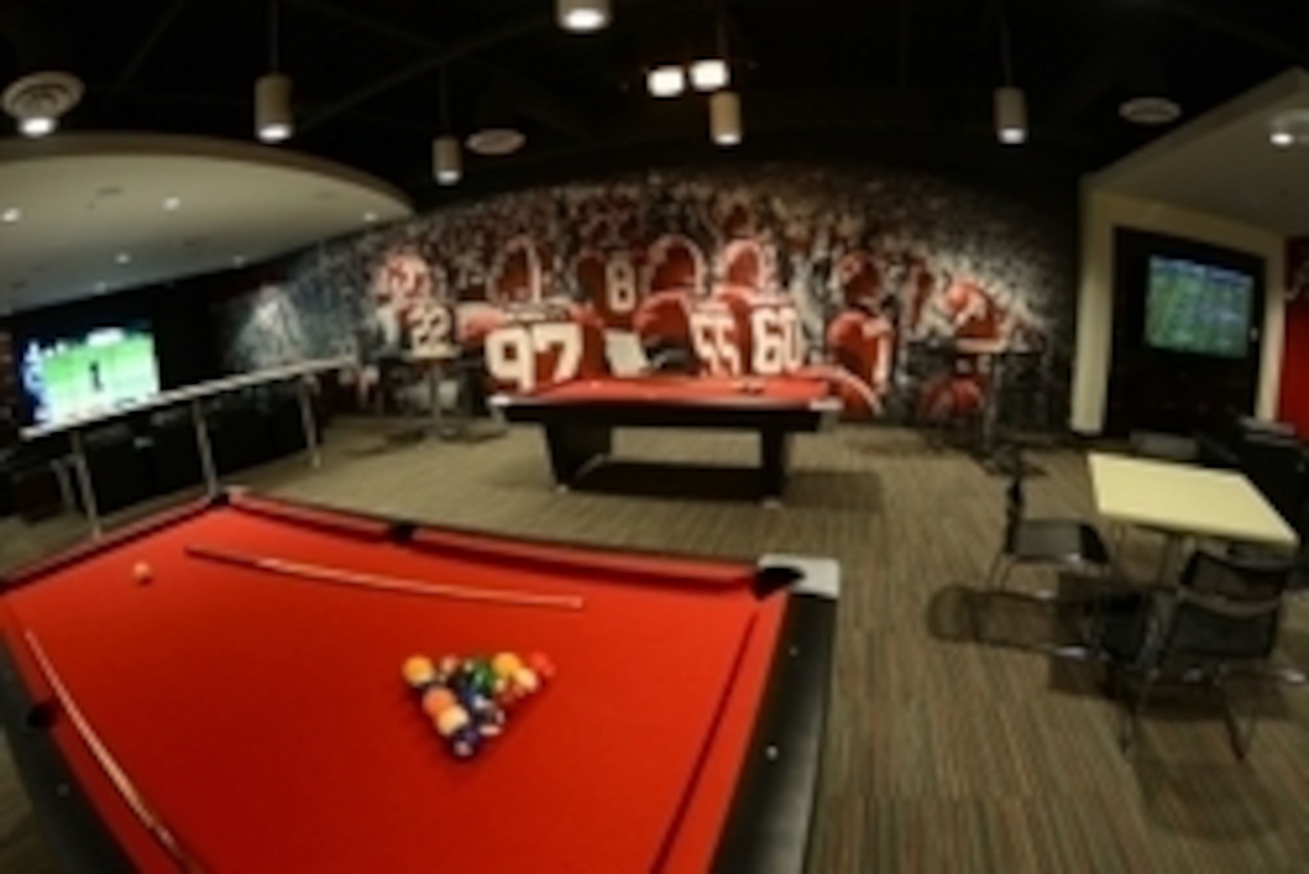 Aug 1, 2013; Tuscaloosa, AL, USA;  The Alabama Crimson Tide football team lounge as seen during a tour of the Mal M. Moore Athletic Facility. Mandatory Credit: Kelly Lambert-USA TODAY Sports