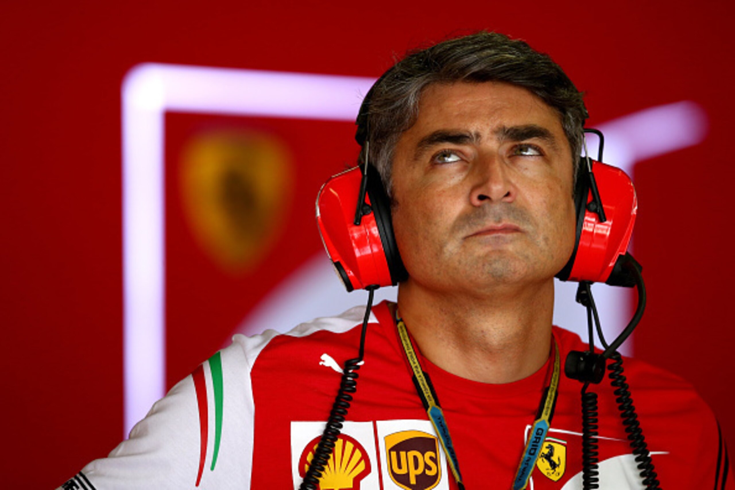 SUZUKA, JAPAN - OCTOBER 03:  Ferrari Team Principal Marco Mattiacci watches his team's progress during practice for the Japanese Formula One Grand Prix at Suzuka Circuit on October 3, 2014 in Suzuka, Japan.  (Photo by Clive Rose/Getty Images)