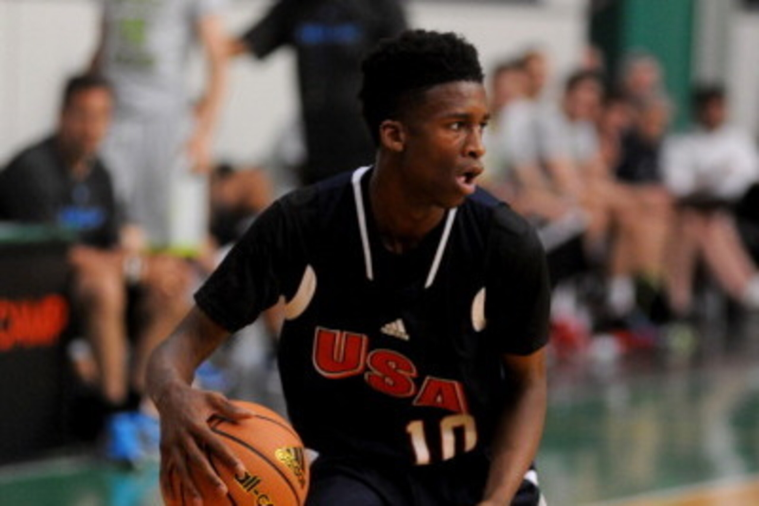 TREVISO, ITALY - JUNE 08: Kobi Jordan-Simmons of team USA drives to the basket during adidas Eurocamp day two at La Ghirada sports center on June 8, 2014 in Treviso, Italy. (Photo by Roberto Serra/Iguana Press/Getty Images) TREVISO, ITALY - JUNE 08: Kobi Jordan-Simmons of team USA drives to the basket during adidas Eurocamp day two at La Ghirada sports center on June 8, 2014 in Treviso, Italy. (Photo by Roberto Serra/Iguana Press/Getty Images)