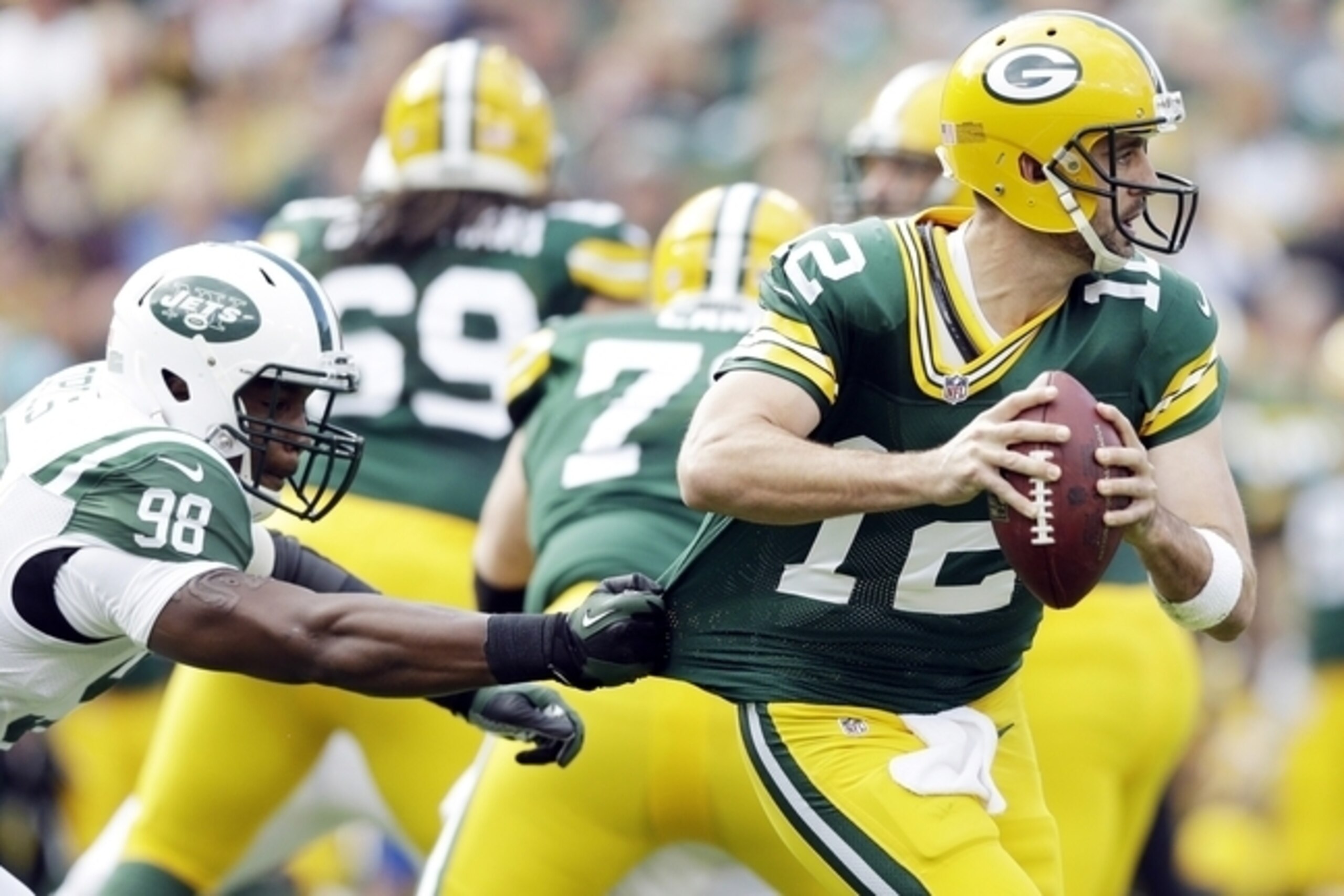 When under pressure this season, Rodgers has struggled more than in the past.
