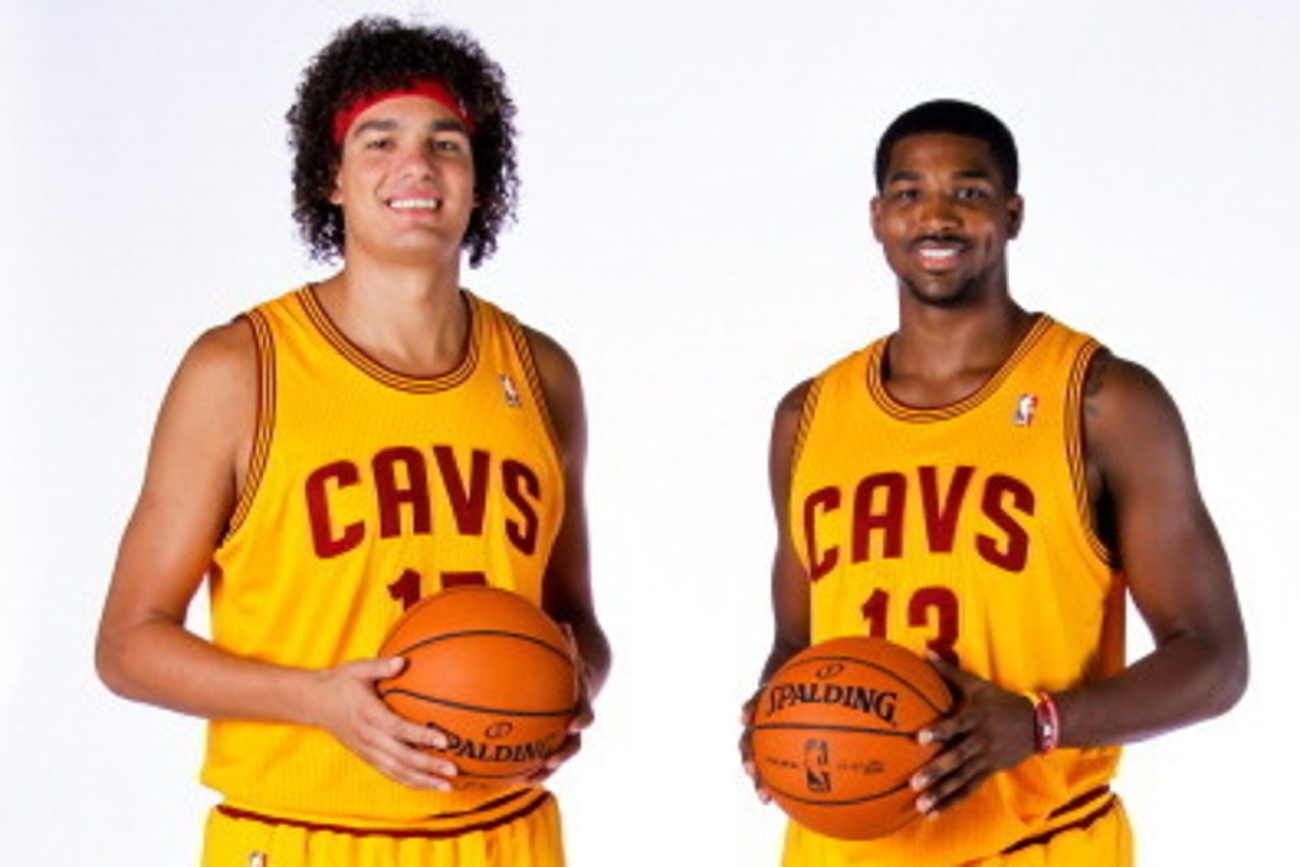 INDEPENDENCE, OH - OCTOBER 1: Anderson Varejao #17 and Tristan Thompson #13 of the Cleveland Cavaliers pose for a portrait during 2012 NBA Media Day on October 1, 2012 at the Cleveland Clinic Courts Practice Facility in Independence, Ohio.  NOTE TO USER: 