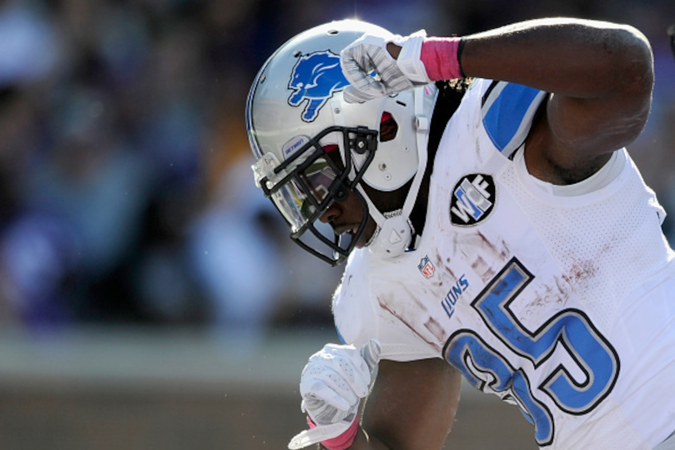 MINNEAPOLIS, MN - OCTOBER 12: Joique Bell #35 of the Detroit Lions celebrates a touchdown against the Minnesota Vikings during the fourth quarter of the game on October 12, 2014 at TCF Bank Stadium in Minneapolis, Minnesota. The Lions defeated the Vikings