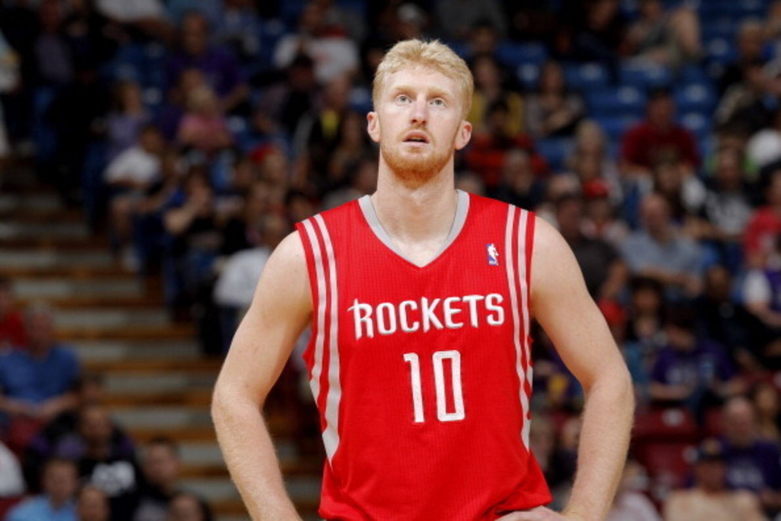 SACRAMENTO, CA - APRIL 08: Chase Budinger #10 of the Houston Rockets in a game against the Sacramento Kings on April 08, 2012 at Power Balance Pavilion in Sacramento, California. NOTE TO USER: User expressly acknowledges and agrees that, by downloading an