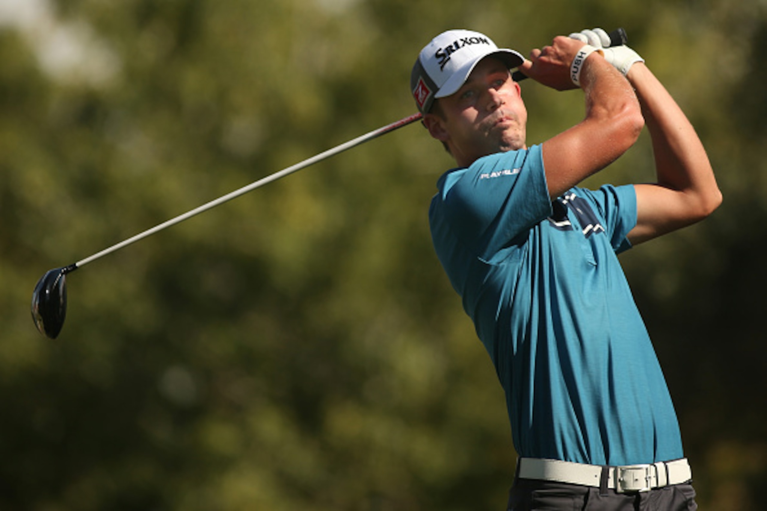 LAS VEGAS, NV - OCTOBER 17:  Andrew Putnam plays his tee shot on the 16th hole during the second round of the Shriners Hospitals For Children Open at TPC Summerlin on October 17, 2014 in Las Vegas, Nevada.  (Photo by Darren Carroll/Getty Images)