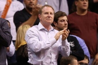PHOENIX, AZ - DECEMBER 06:  Owner Robert Sarver of the Phoenix Suns cheers during the NBA game against the Dallas Mavericks at US Airways Center on December 6, 2012 in Phoenix, Arizona. The Mavericks defeated the Suns 97-94.  NOTE TO USER: User expressly 