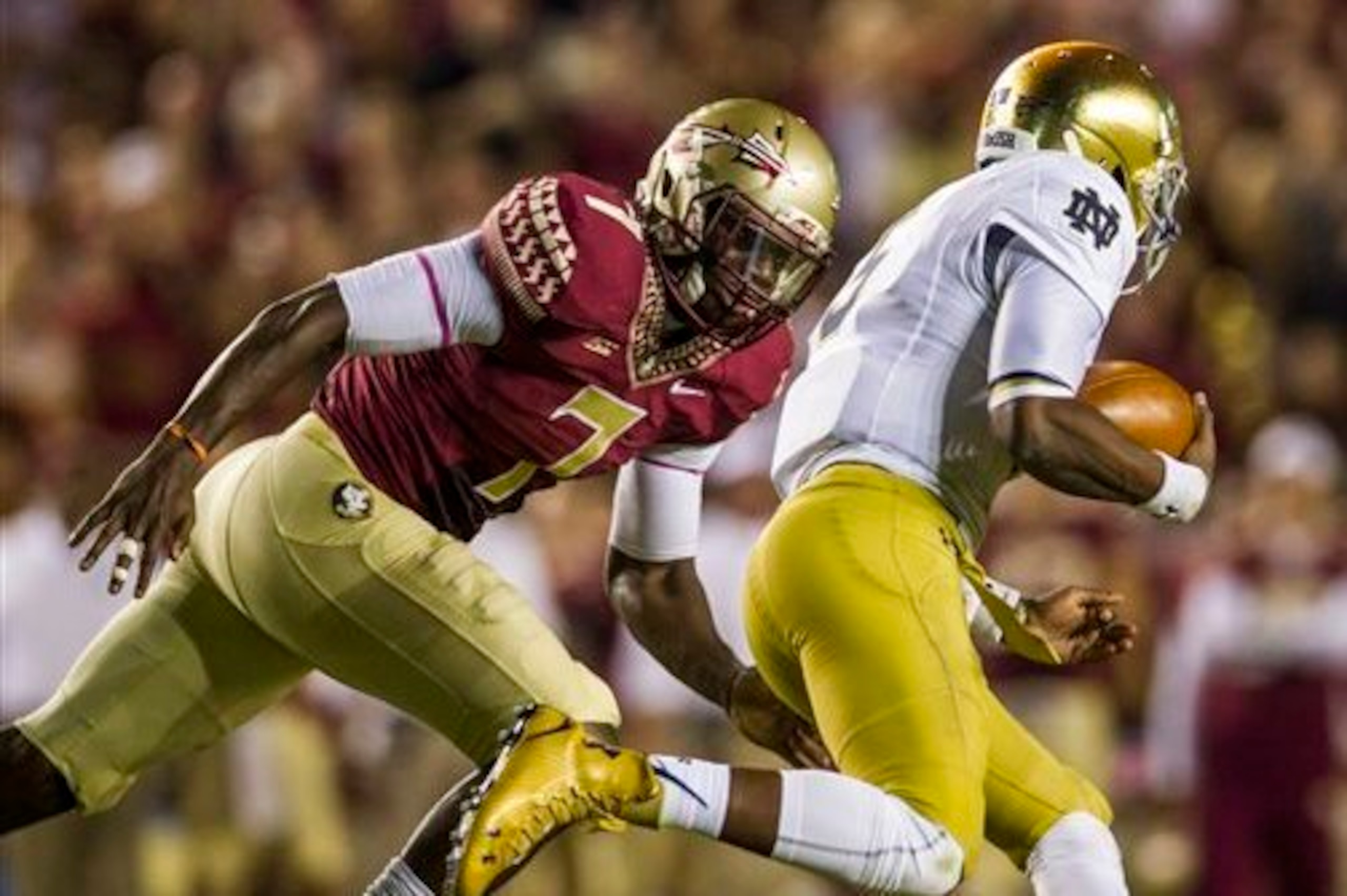 Matthew Thomas made six tackles for FSU on Saturday. Matthew Thomas made six tackles for FSU on Saturday.