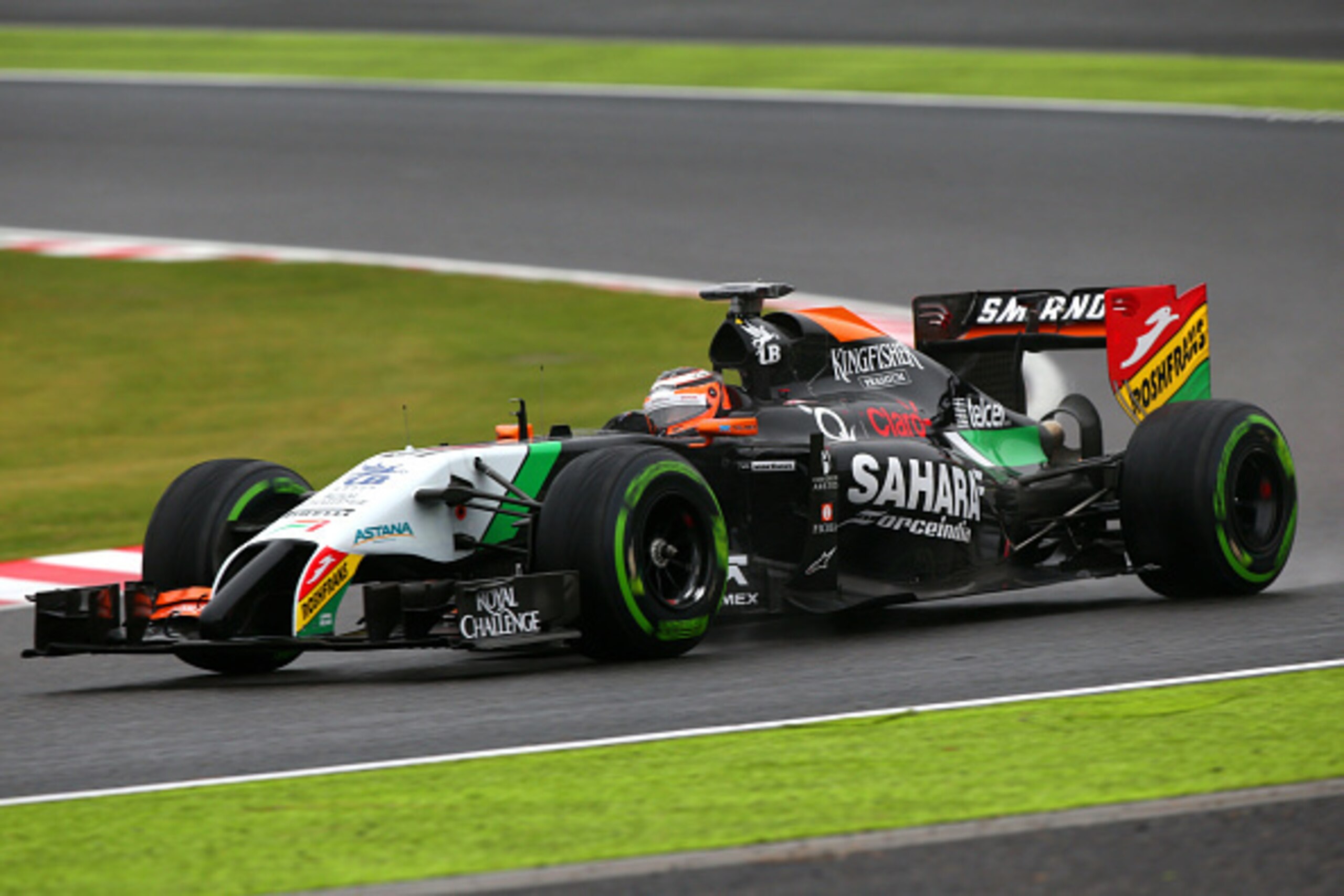 SUZUKA, JAPAN - OCTOBER 05:  Nico Hulkenberg of Germany and Force India drives during the Japanese Formula One Grand Prix at Suzuka Circuit on October 5, 2014 in Suzuka, Japan.  (Photo by Mark Thompson/Getty Images)