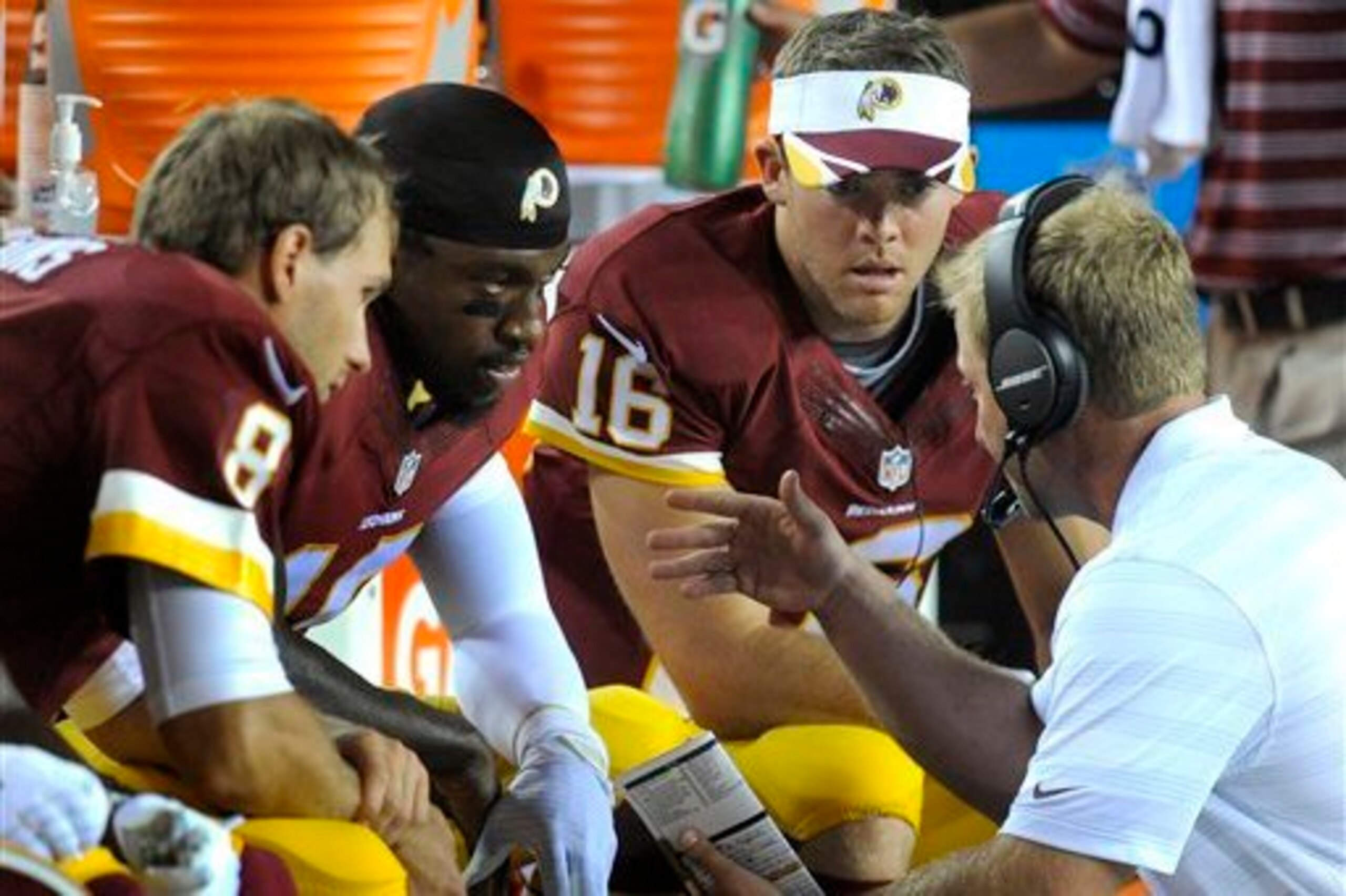 Washington's quarterback situation has descended into farce.