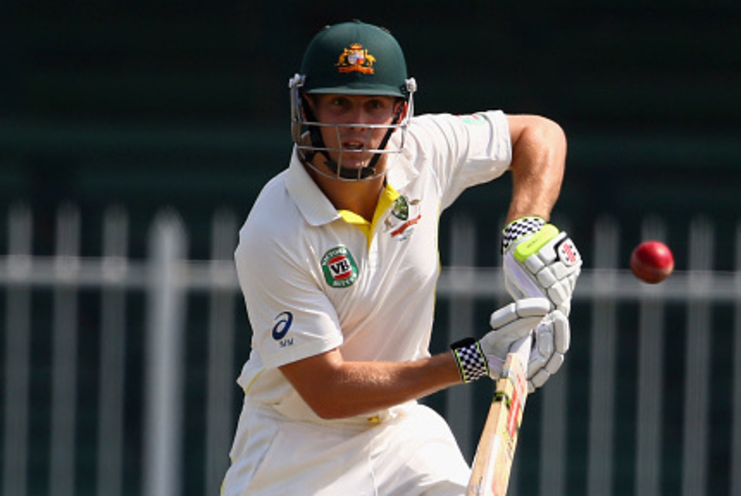 SHARJAH, UNITED ARAB EMIRATES - OCTOBER 18: Mitchell Marsh of Australia bats during day four of the tour match between Australia and Pakistan A at Sharjah Cricket Stadium on October 18, 2014 in Sharjah, United Arab Emirates. (Photo by Francois Nel/Gett SHARJAH, UNITED ARAB EMIRATES - OCTOBER 18: Mitchell Marsh of Australia bats during day four of the tour match between Australia and Pakistan A at Sharjah Cricket Stadium on October 18, 2014 in Sharjah, United Arab Emirates. (Photo by Francois Nel/Gett