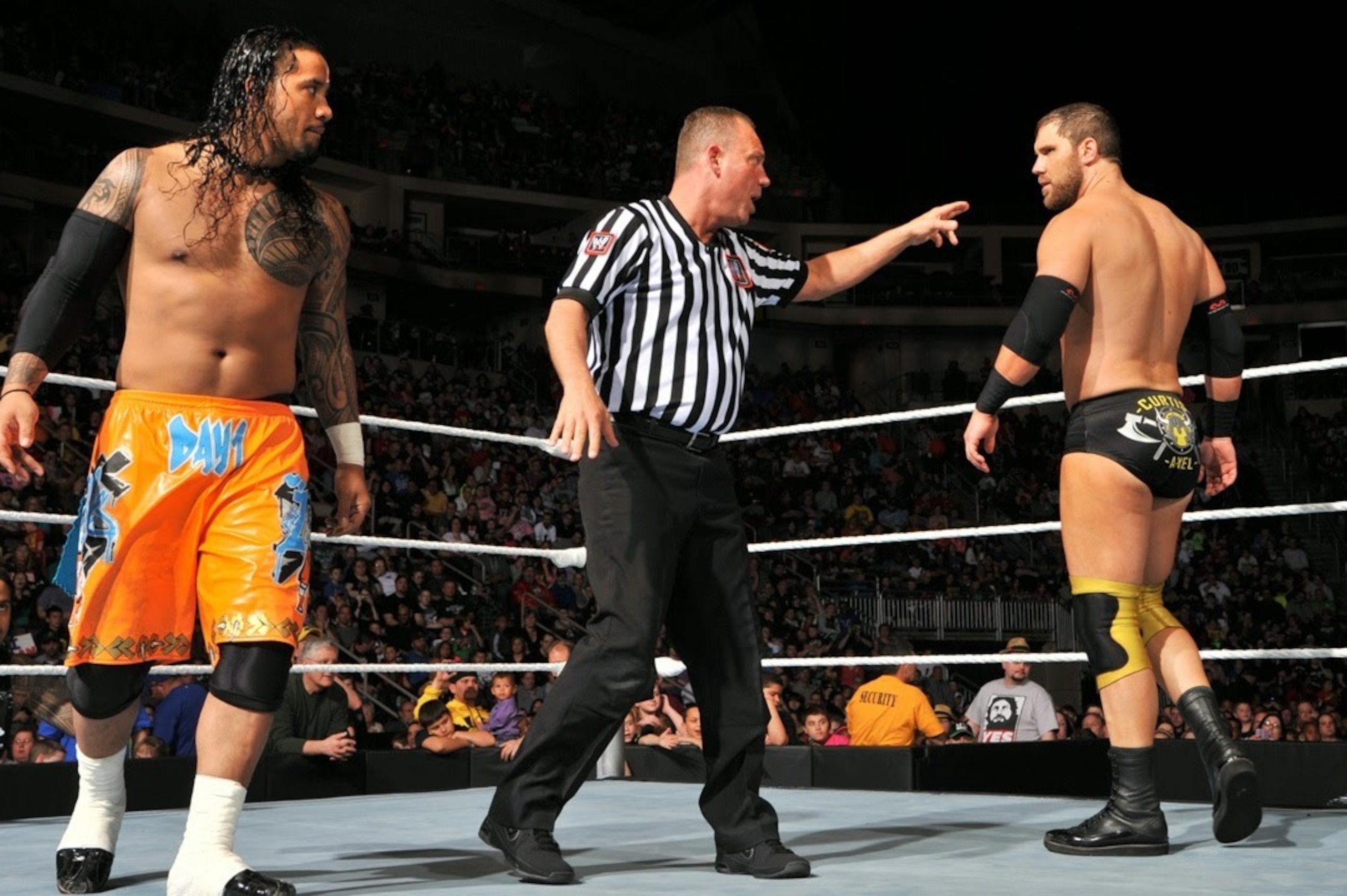 Jey Uso and Curtis Axel square off.