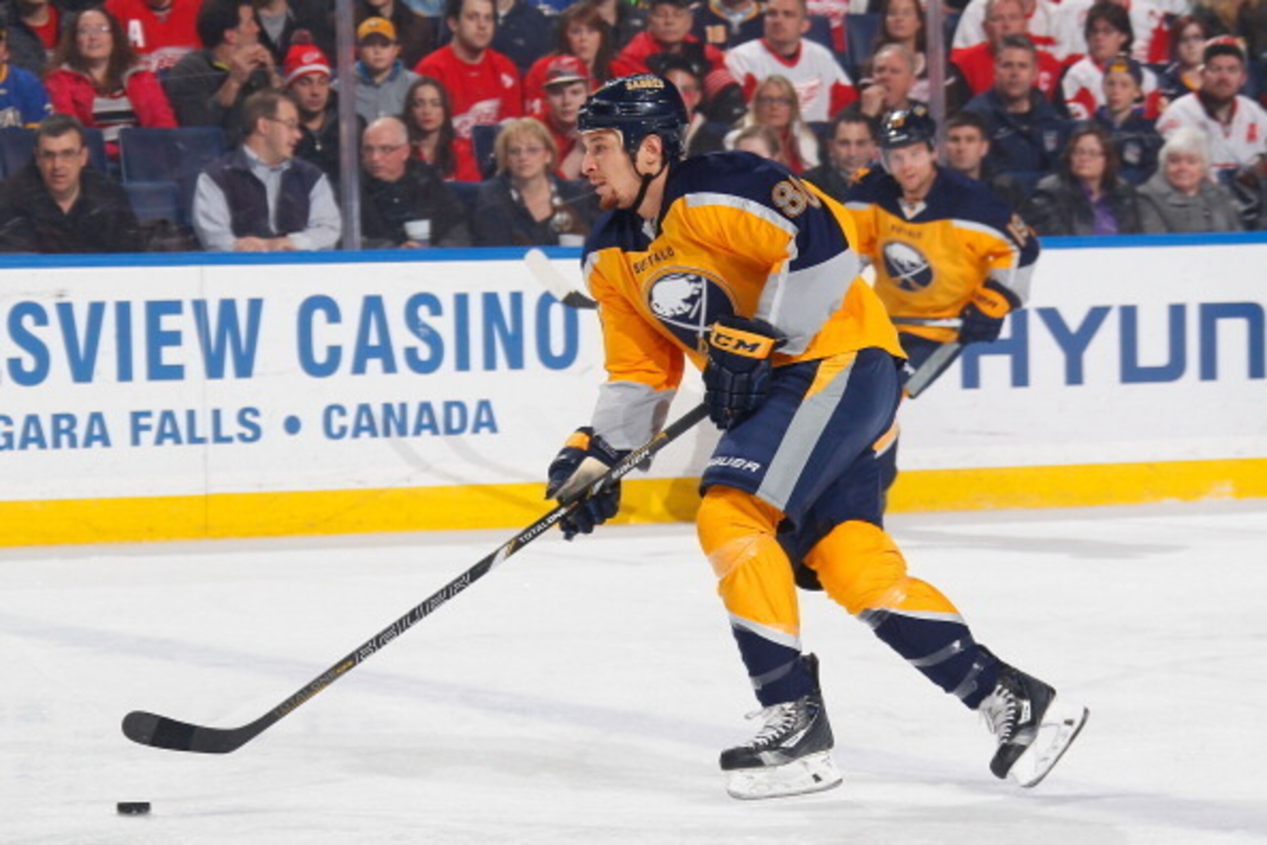 BUFFALO, NY - APRIL 08: Chris Stewart #80 of the Buffalo Sabres skates against the Detroit Red Wings on April 8, 2014 at the First Niagara Center in Buffalo, New York. (Photo by Bill Wippert/NHLI via Getty Images) BUFFALO, NY - APRIL 08: Chris Stewart #80 of the Buffalo Sabres skates against the Detroit Red Wings on April 8, 2014 at the First Niagara Center in Buffalo, New York. (Photo by Bill Wippert/NHLI via Getty Images)
