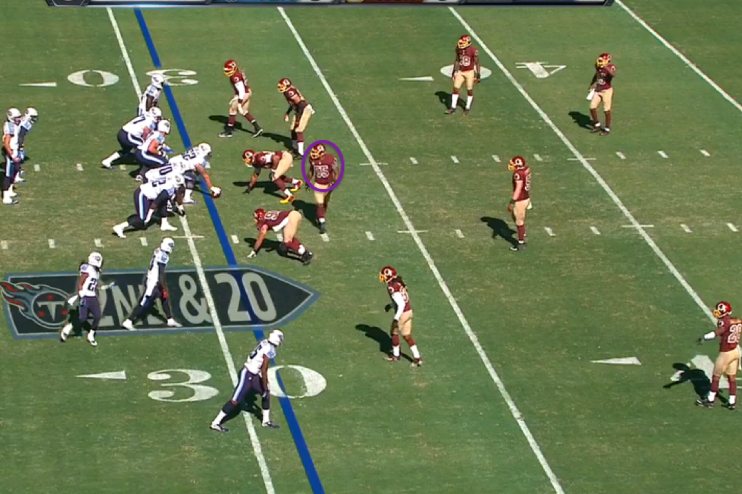 Washington's 3-3-5 scheme helped create a turnover.