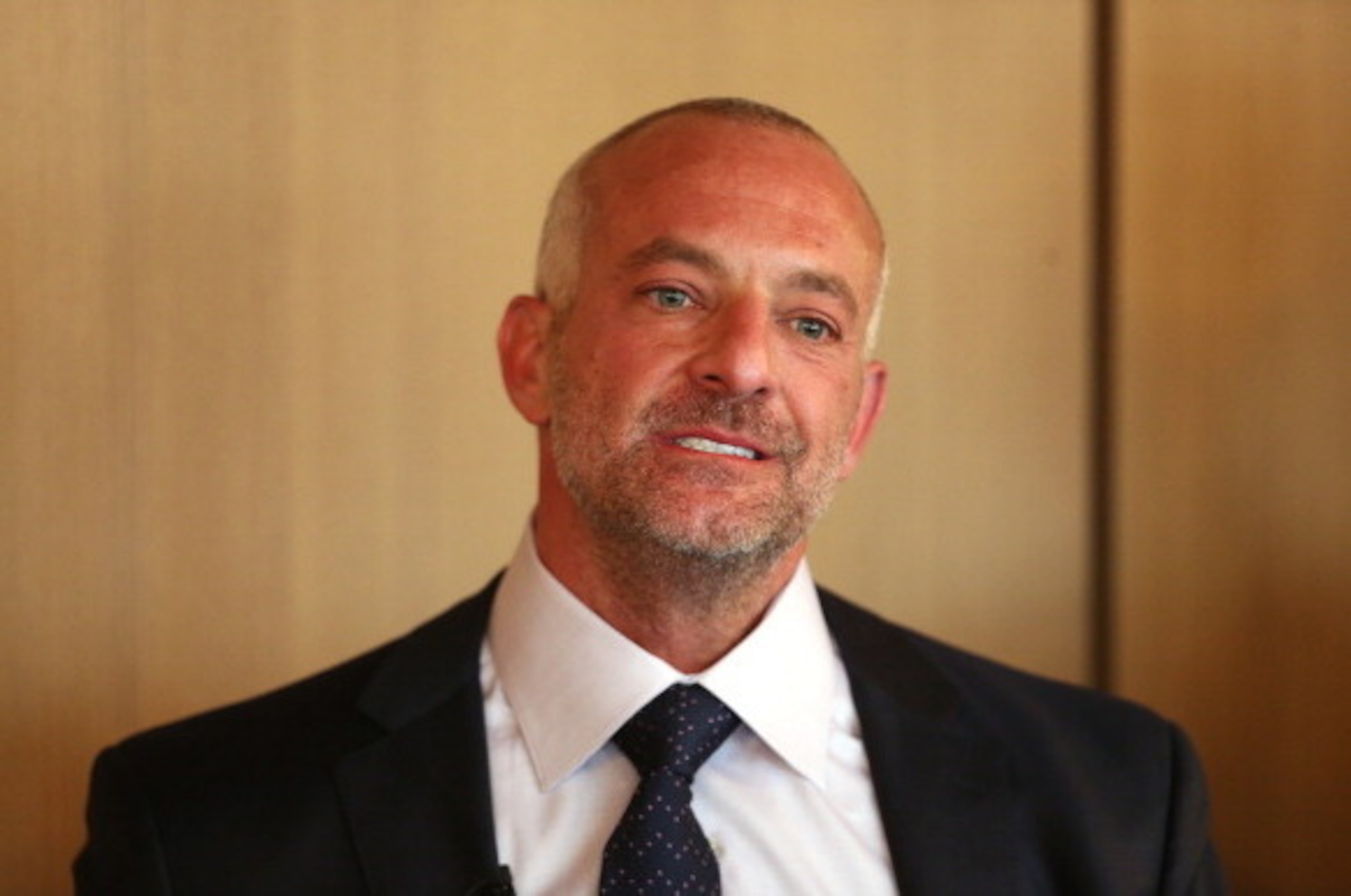 LONDON, ENGLAND - MARCH 6:  Lorenzo Fertitta, Owner & Chairman of the Ultimate Fighting Championship speaks at the Leaders UFC Breakfast at the Cafe Royal Hotel on March 6, 2014 in London, England. (Photo by Stephen Pond/Getty Images)