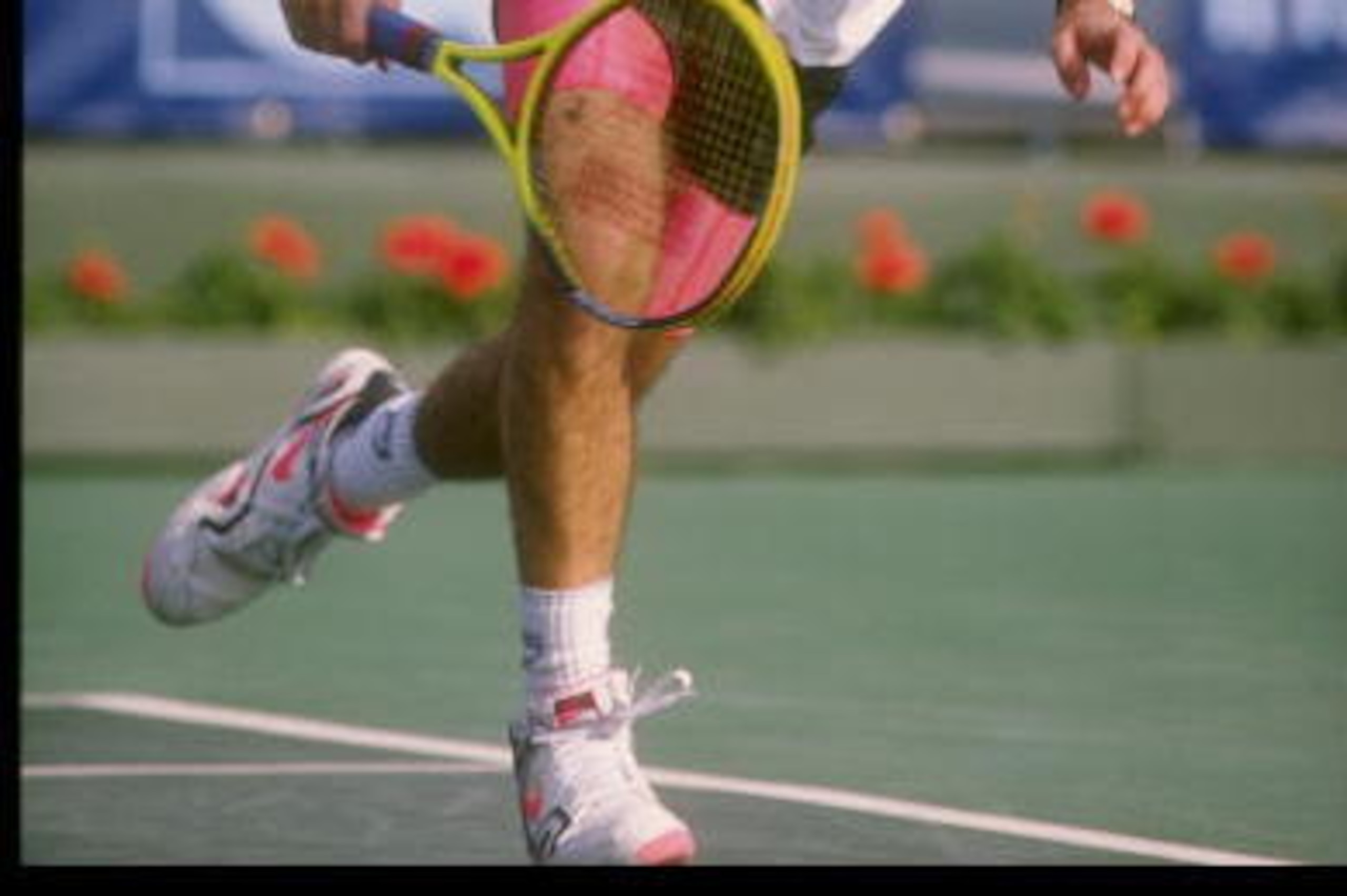 1990:  Andre Agassi in action during the Newsweek Champions Cup tournament. Mandatory Credit: Mike Powell  /Allsport