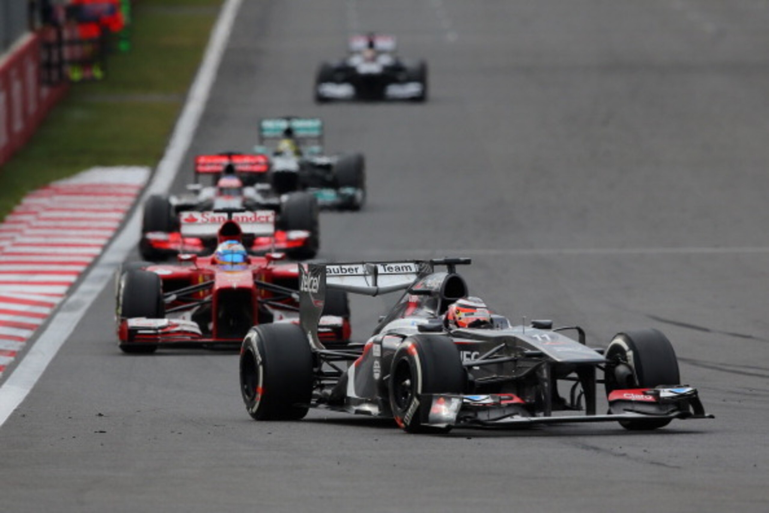 YEONGAM-GUN, SOUTH KOREA - OCTOBER 06:  Nico Hulkenberg of Germany and Sauber F1 drives during the Korean Formula One Grand Prix at Korea International Circuit on October 6, 2013 in Yeongam-gun, South Korea.  (Photo by Clive Rose/Getty Images)